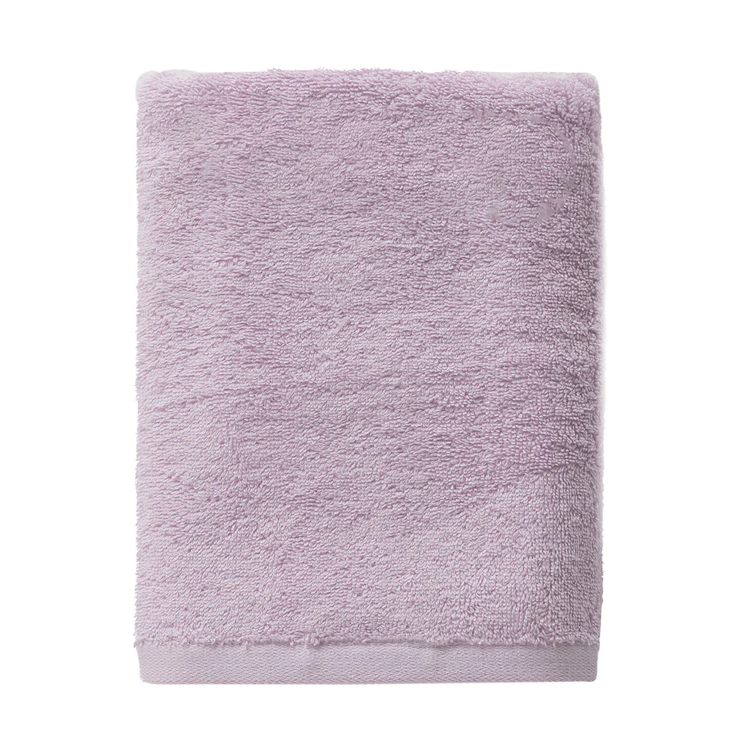Asciugamano in Spugna di Cotone Atelier Fragrance 70x140 cm Tinta Unita Lilac