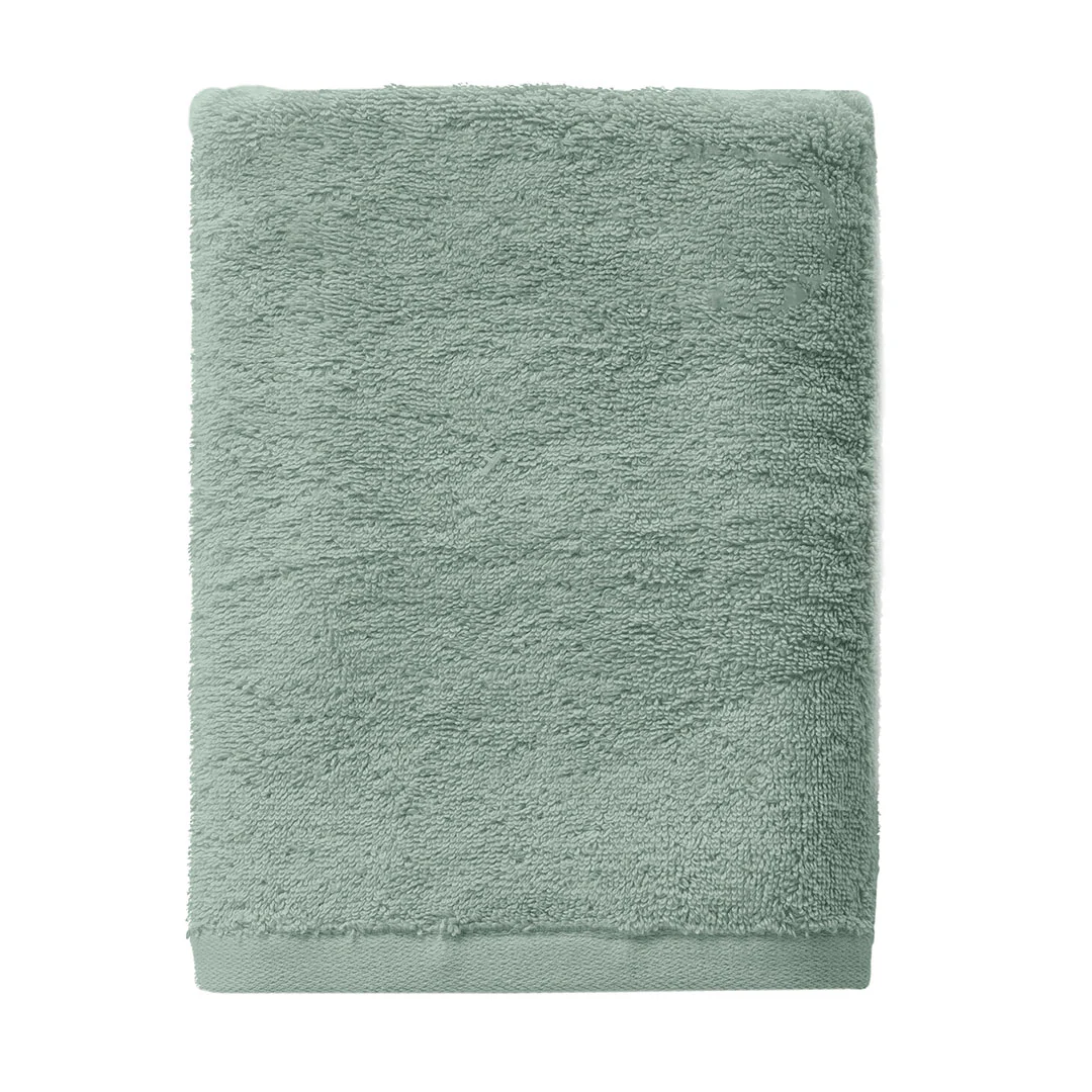 Asciugamano in Spugna di Cotone Atelier Fragrance 70x140 cm Tinta Unita Sage Green