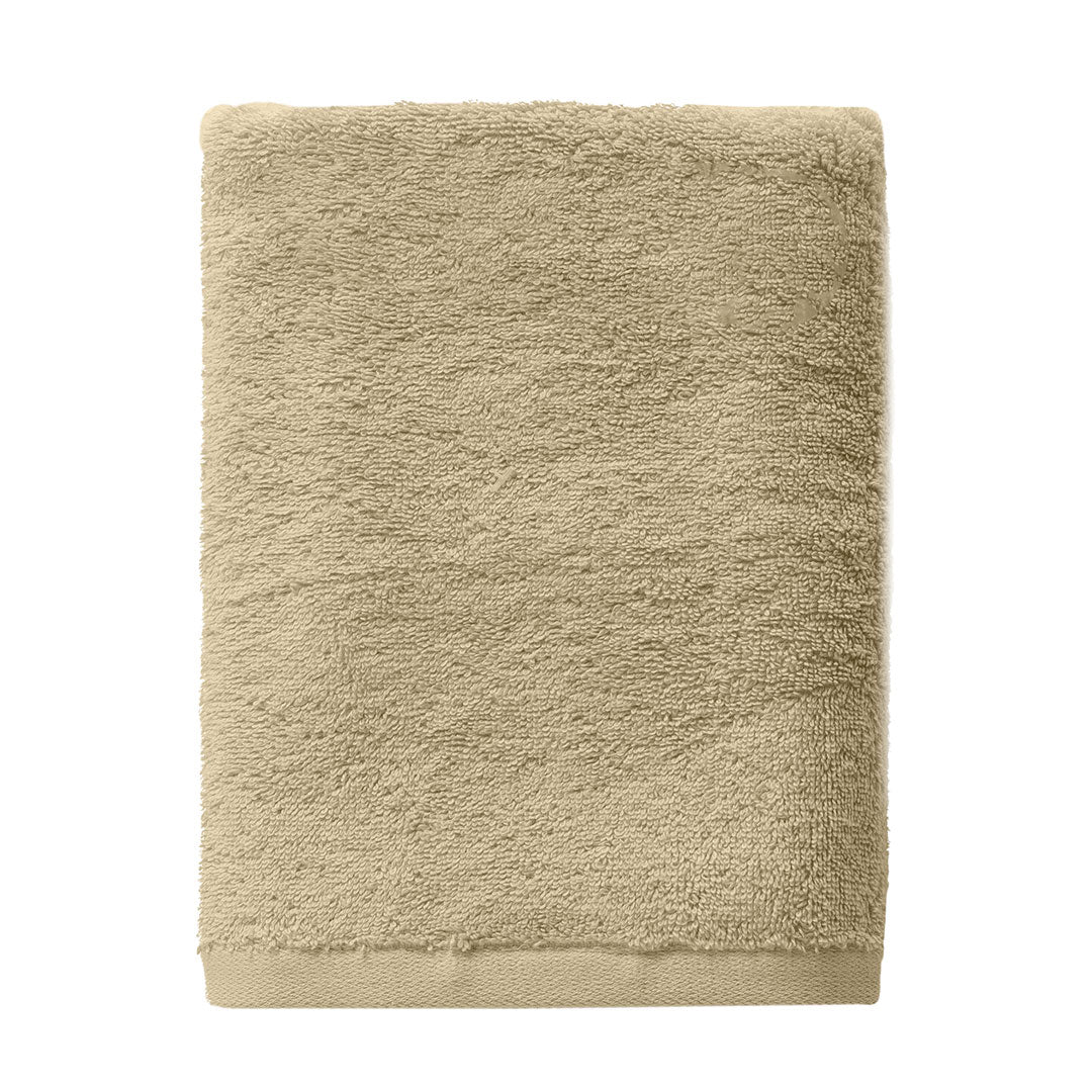 Asciugamano in Spugna di Cotone Atelier Fragrance 70x140 cm Tinta Unita Sand