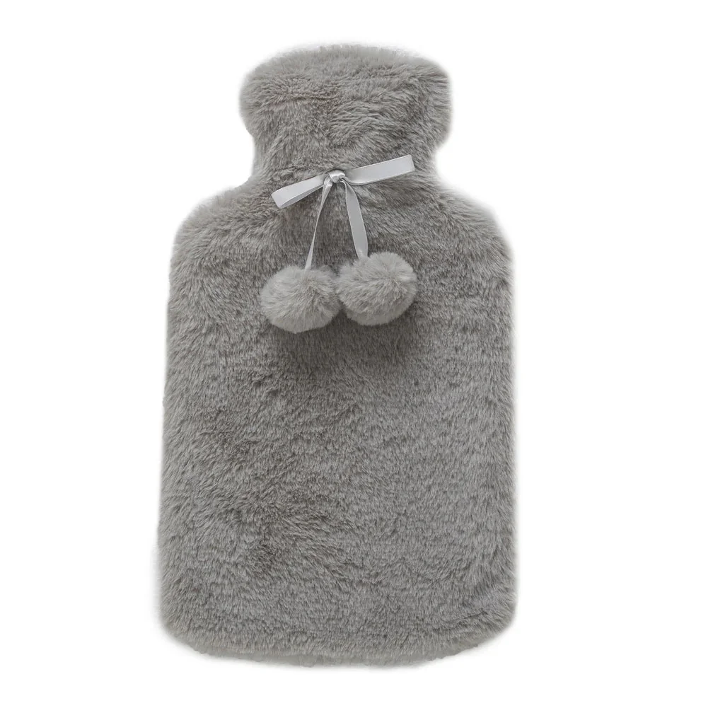 Borsa Acqua Calda Fur Himalayan Home Tinta Unita Grey