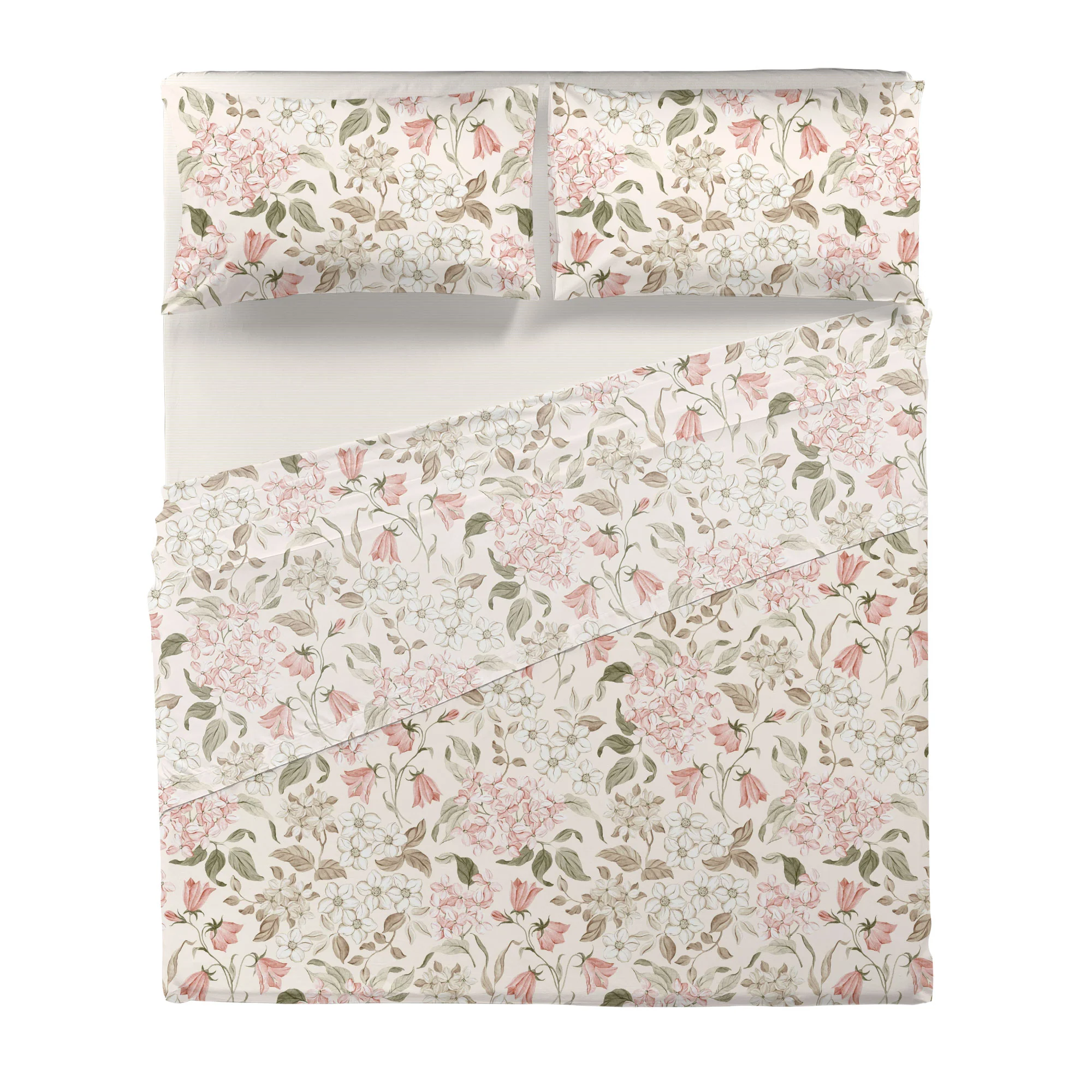 Completo Letto Matrimoniale con Stampa Atelier - Fantasia Blair Cream - Image 3