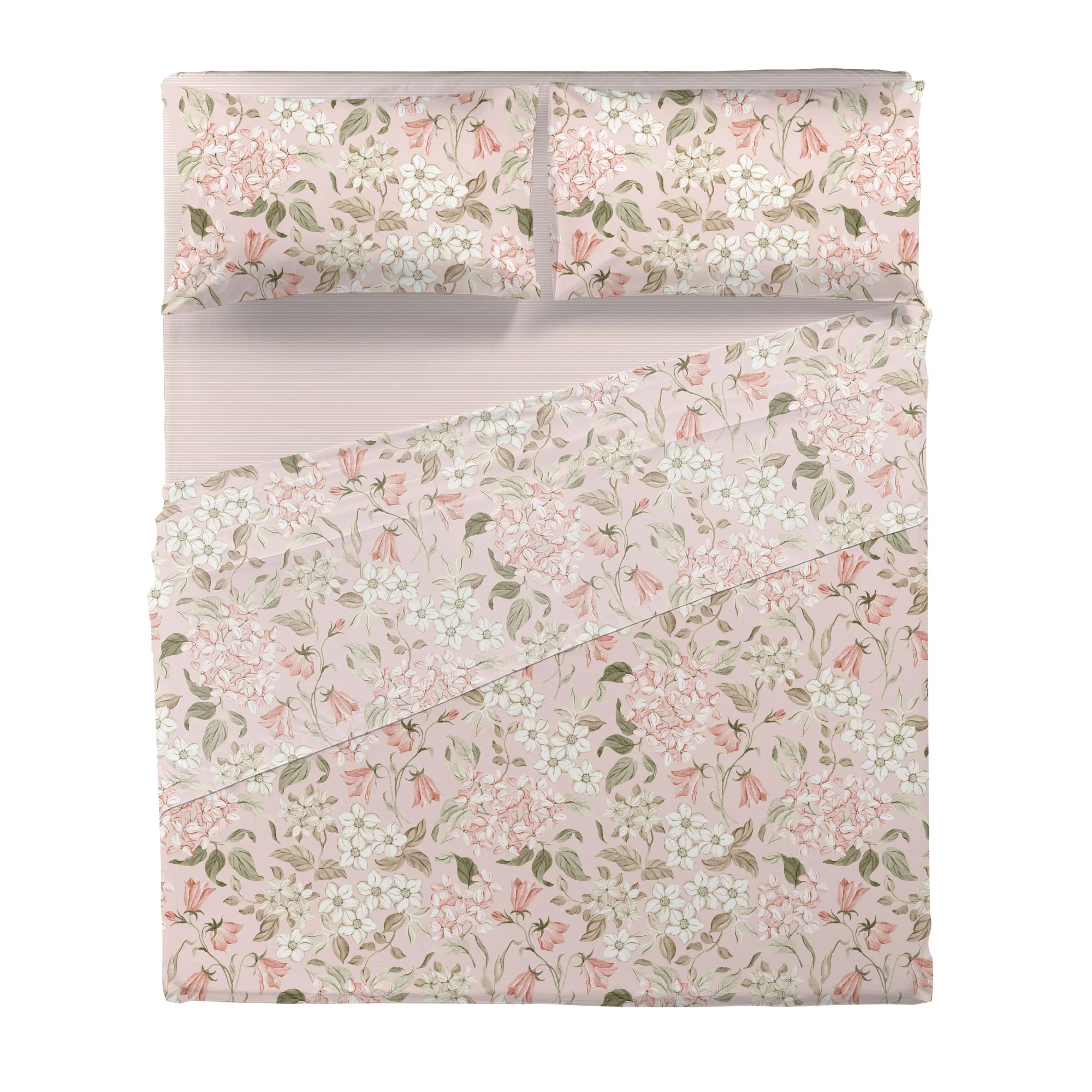 Completo Letto Matrimoniale con Stampa Atelier - Fantasia Blair Pink - Image 3