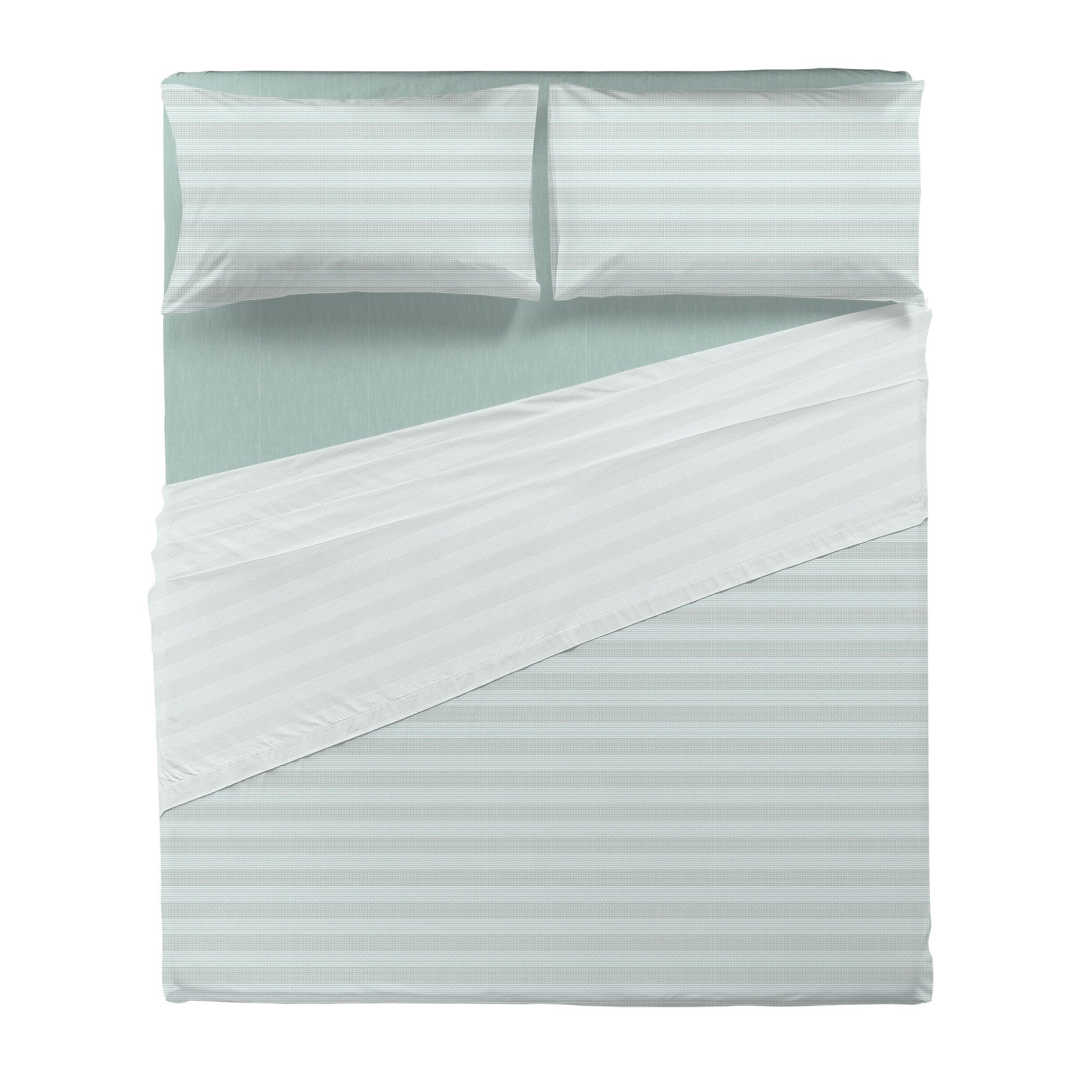 Completo Letto Matrimoniale in Cotone con Stampa - Fantasia Fabrizio Aqua - Image 3