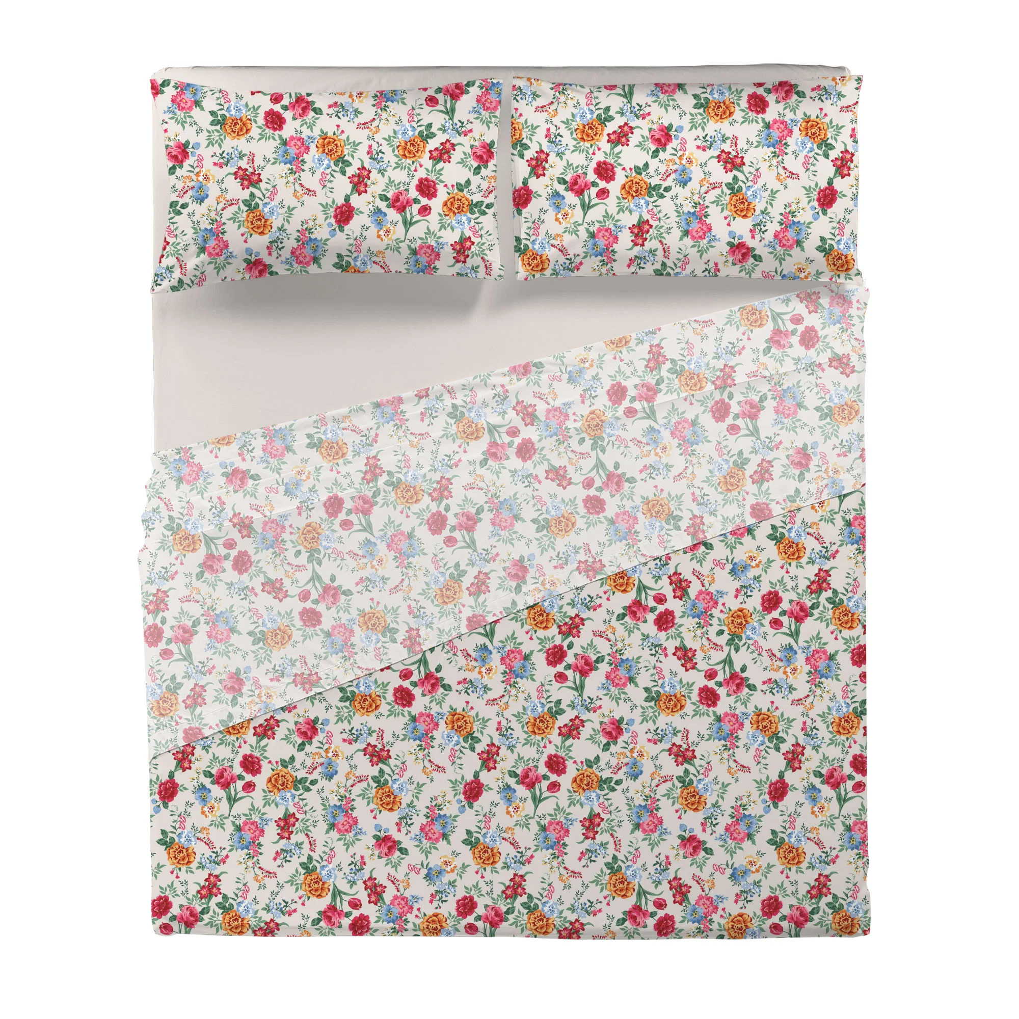 Completo Letto Matrimoniale in Cotone con Stampa - Fantasia Secret Garden Debby Beige - Image 3