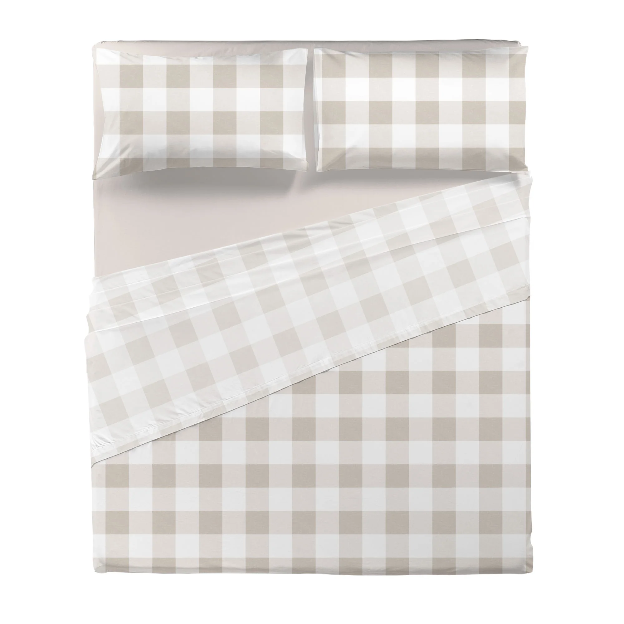 Completo Letto Matrimoniale in Cotone con Stampa - Fantasia Secret Garden Leonard Beige - Image 3