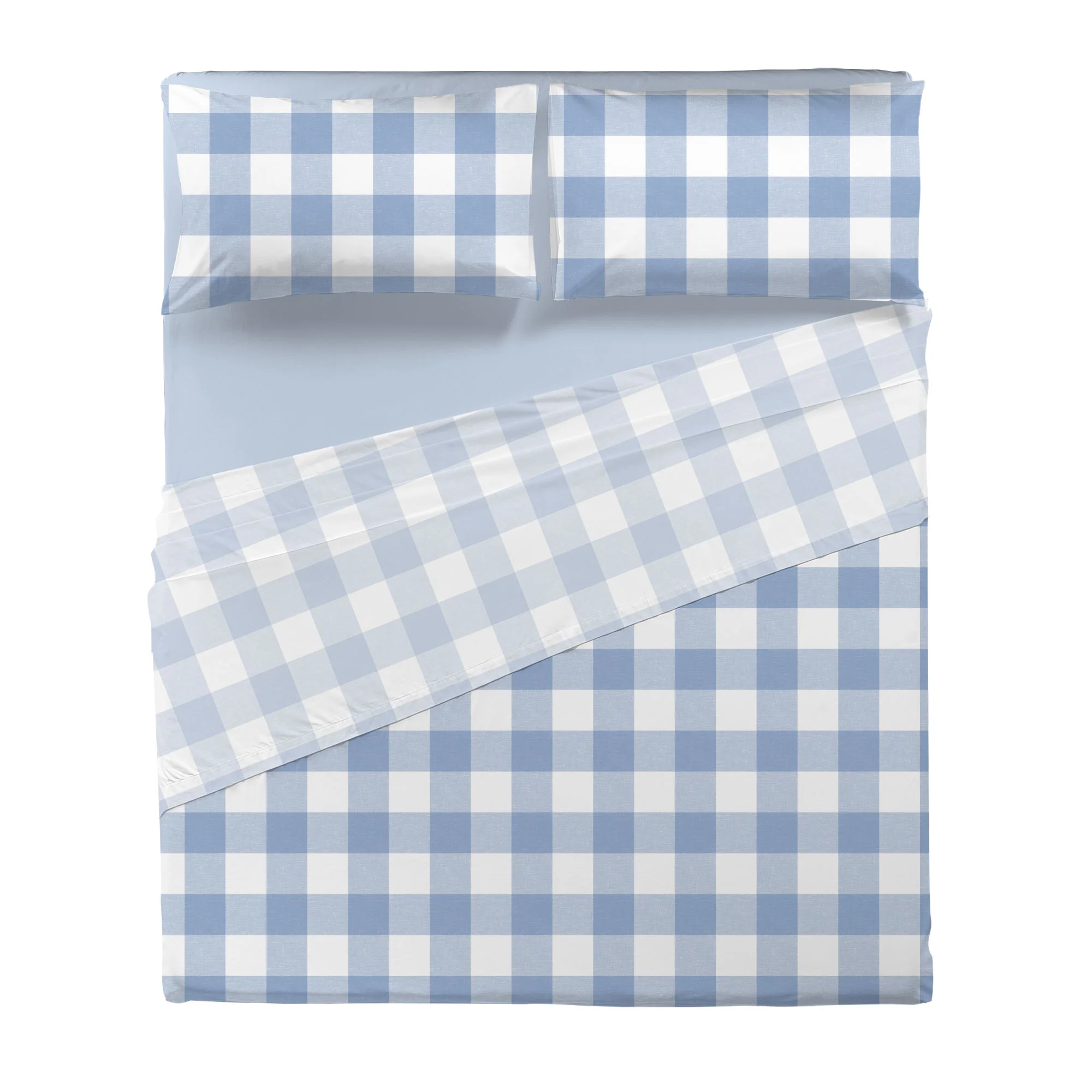 Completo Letto Matrimoniale in Cotone con Stampa - Fantasia Secret Garden Leonard Light Blue - Image 3