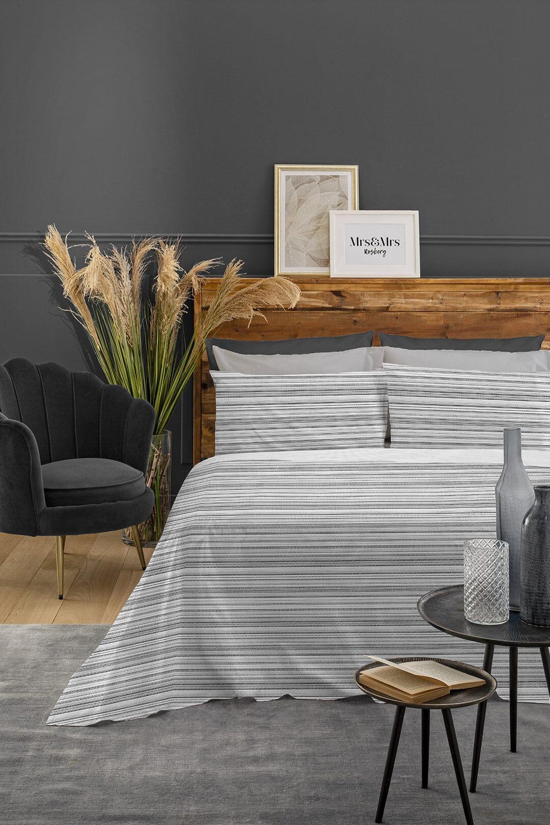 Completo Letto Matrimoniale in Flanella - Fantasia Aria Grivil Grey - Image 3