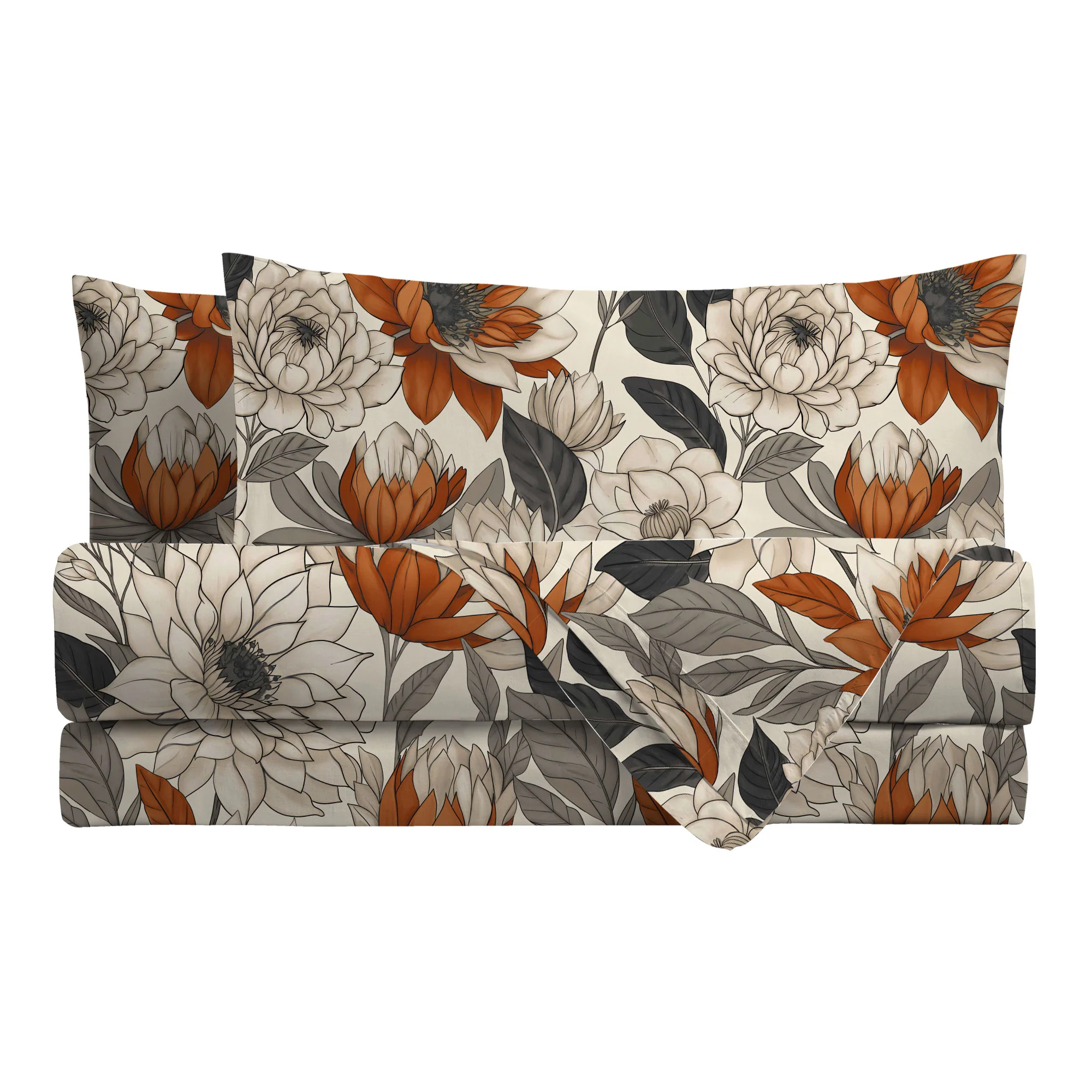 Completo Letto Matrimoniale Softy Yarn con Stampa - Fantasia Colette Beige - Image 2