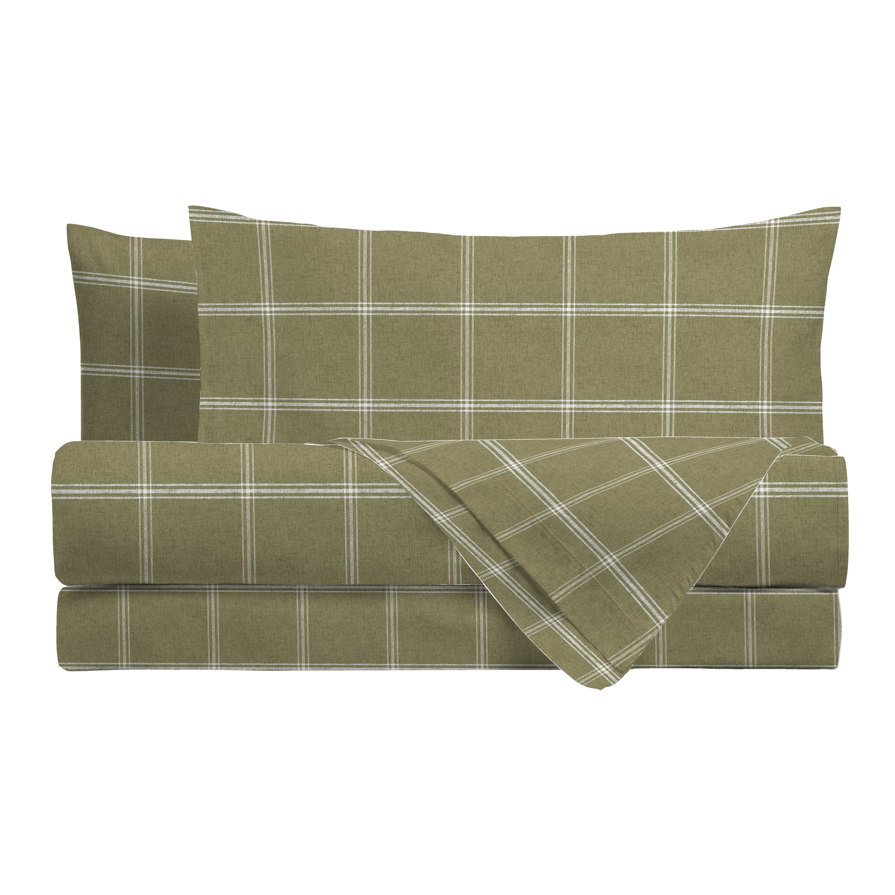 Completo Letto Singolo con Stampa Atelier - Fantasia Efrem Green