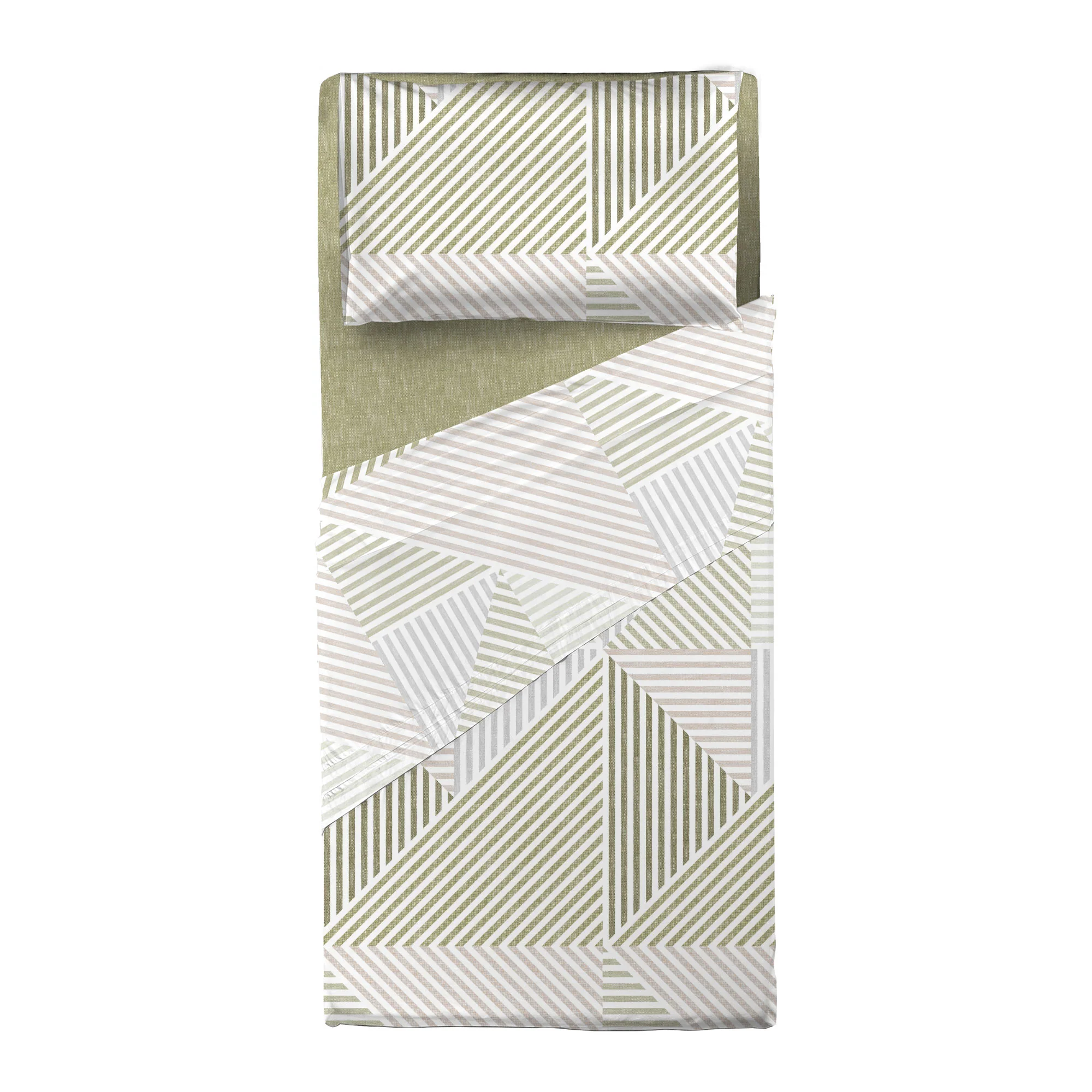 Completo Letto Singolo con Stampa Atelier - Fantasia Ramsey Green - Image 2