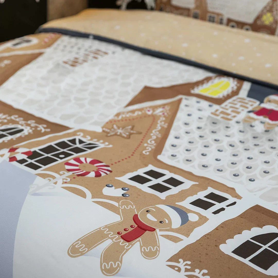 Completo Letto Singolo con Stampa Digitale - Fantasia Sierra Sugar Gingerbread Multicolor - Image 4