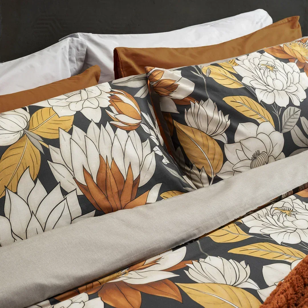 Completo Letto Singolo con Stampa - Fantasia Brandy Colette Grigio Scuro - Image 4