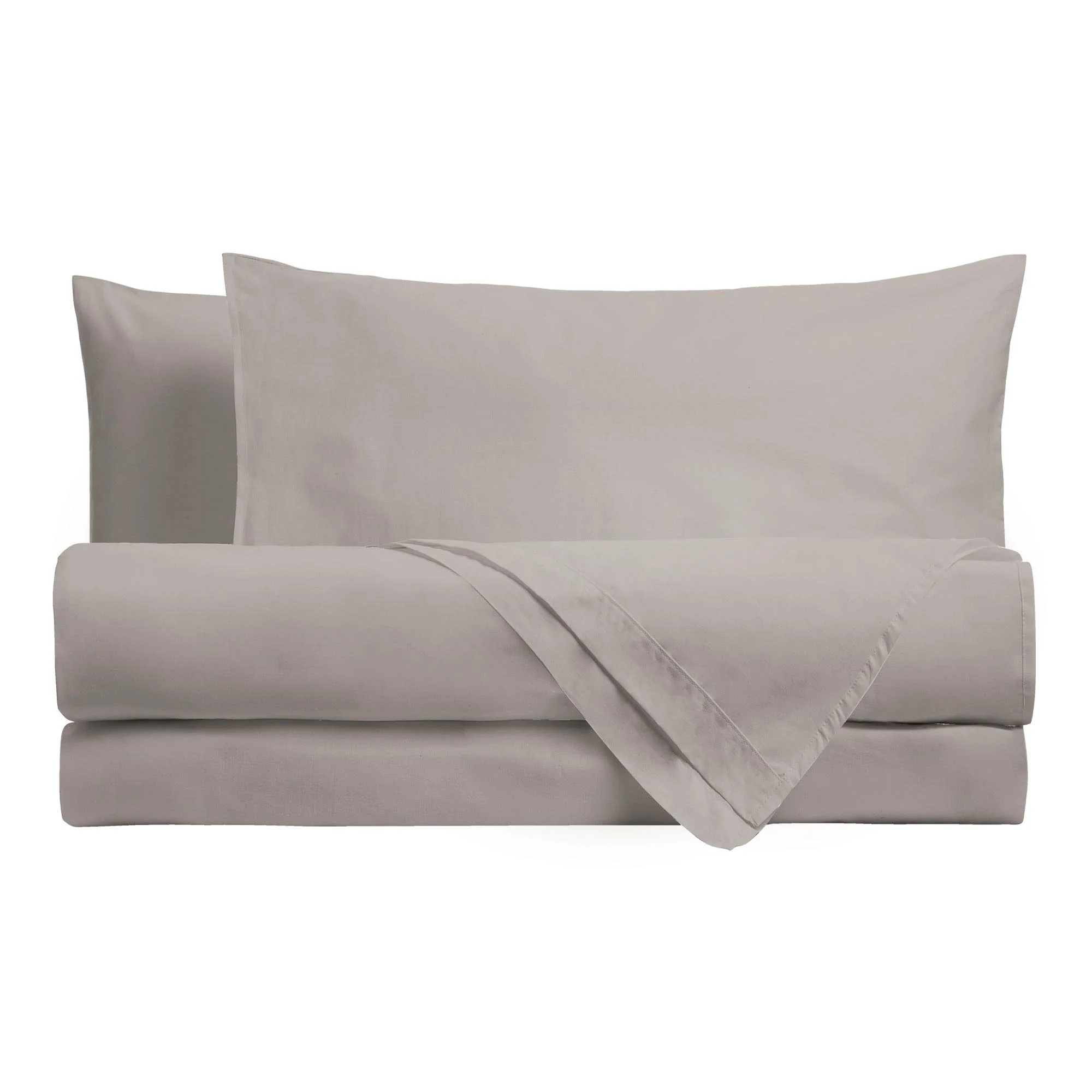 Completo Letto Singolo in Cotone Atelier Fragrance Tinta Unita Ash Grey - Image 2