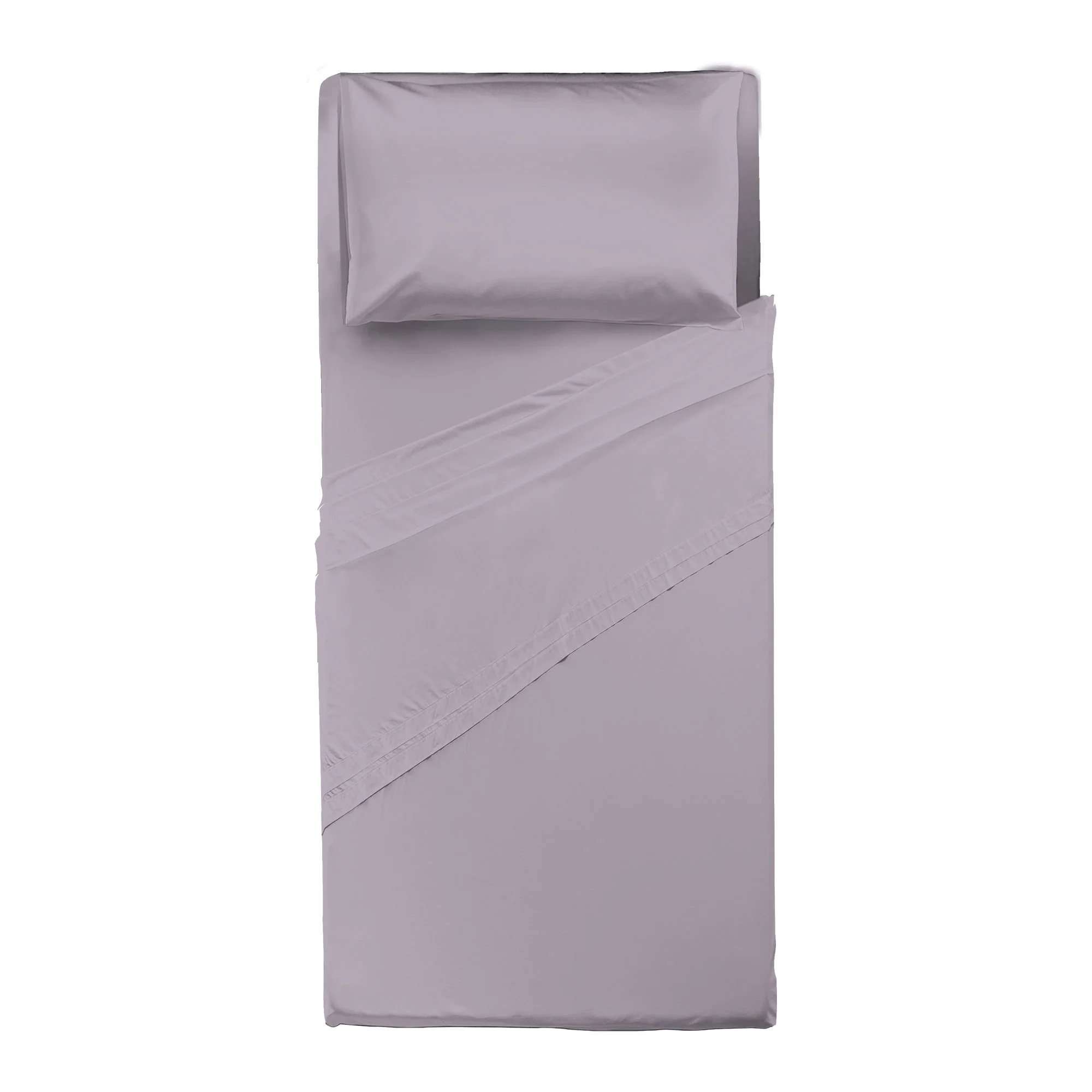 Completo Letto Singolo in Cotone Atelier Fragrance Tinta Unita Lilac - Image 3