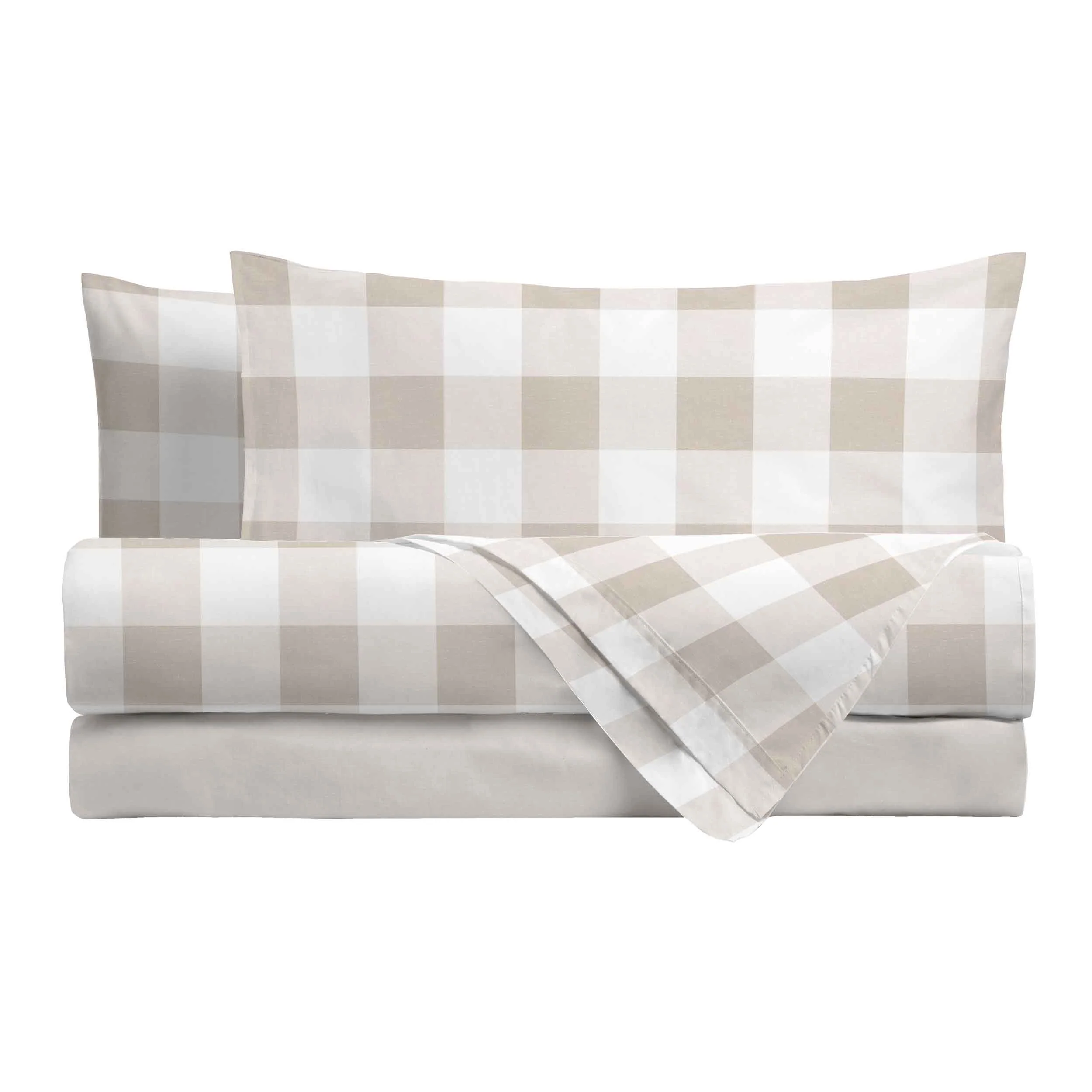 Completo Letto Singolo in Cotone con Stampa - Fantasia Secret Garden Leonard Beige