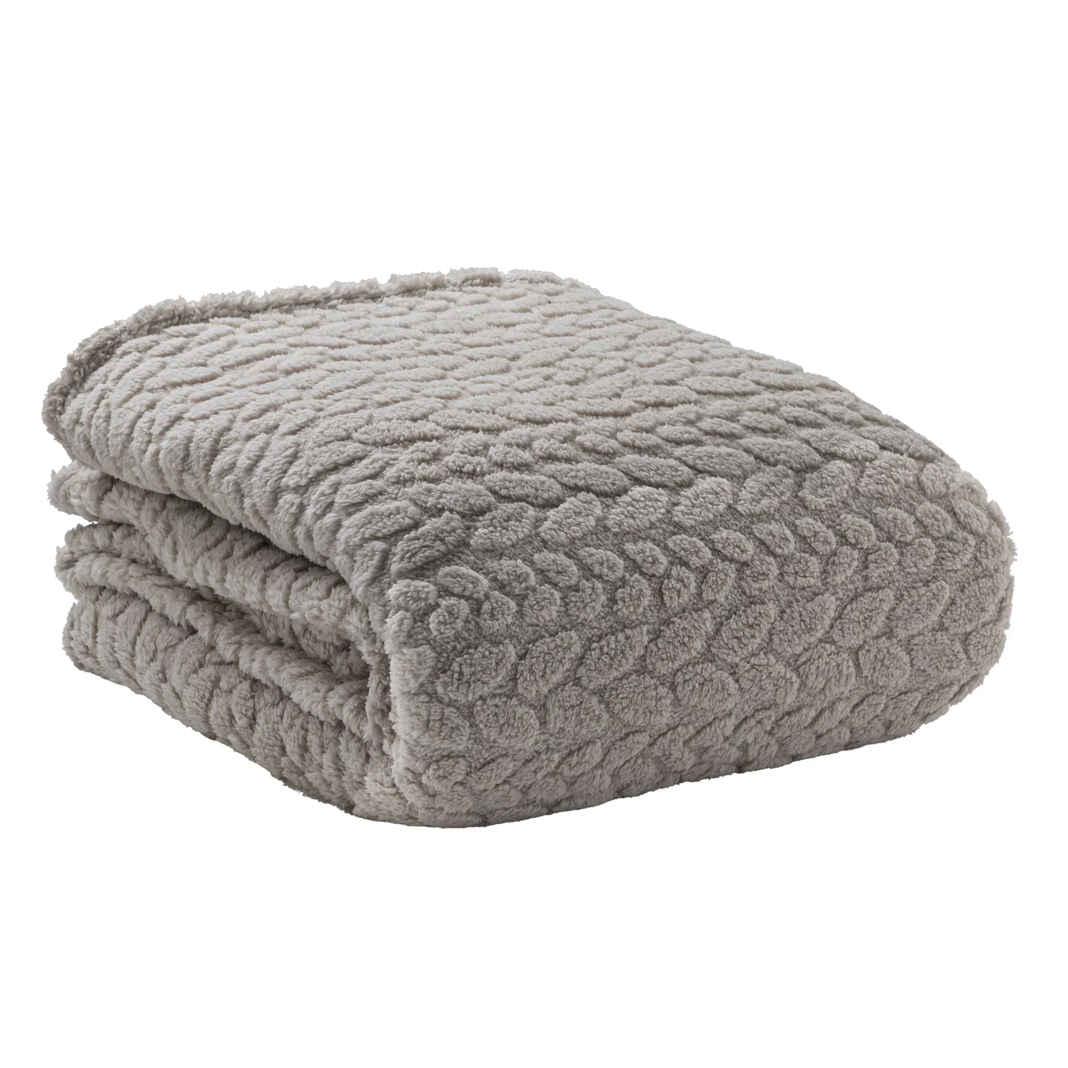 Coperta 250x200 cm Cognac Brandy Tinta Unita Grigio