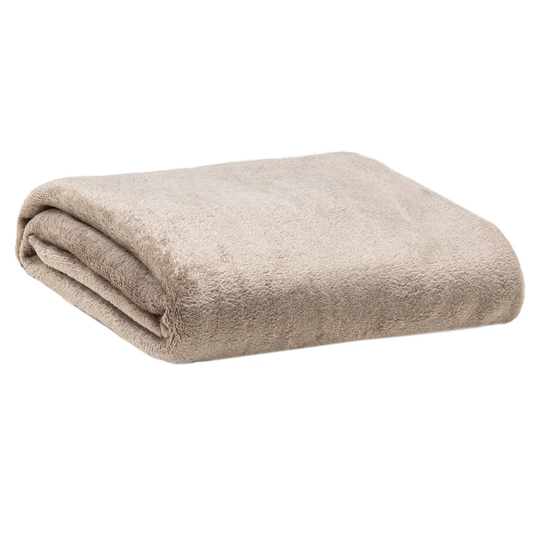Coperta Everest 150x200 cm Himalayan Home Tinta Unita Beige