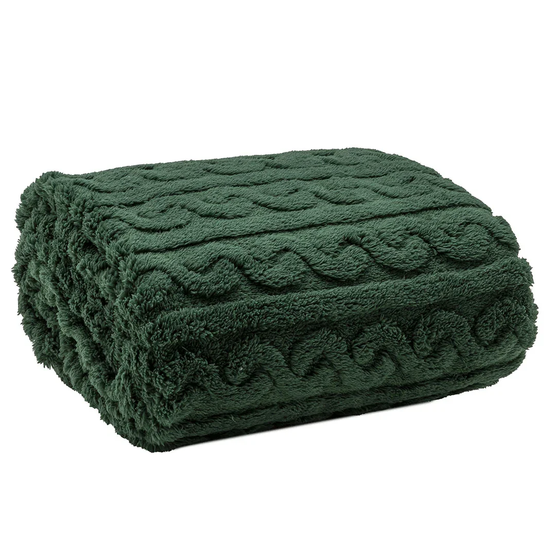 Coperta Marmolada 150x200 cmDolomites Dream Tinta Unita Green