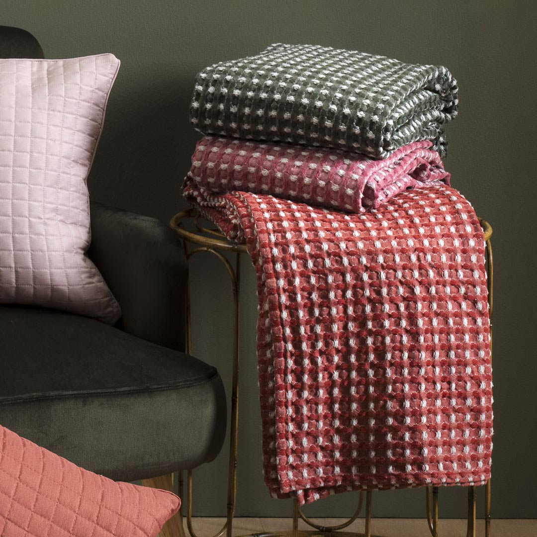 Coperta Nido D'Ape cm 150x200 Tinta Unita Rose - Image 2