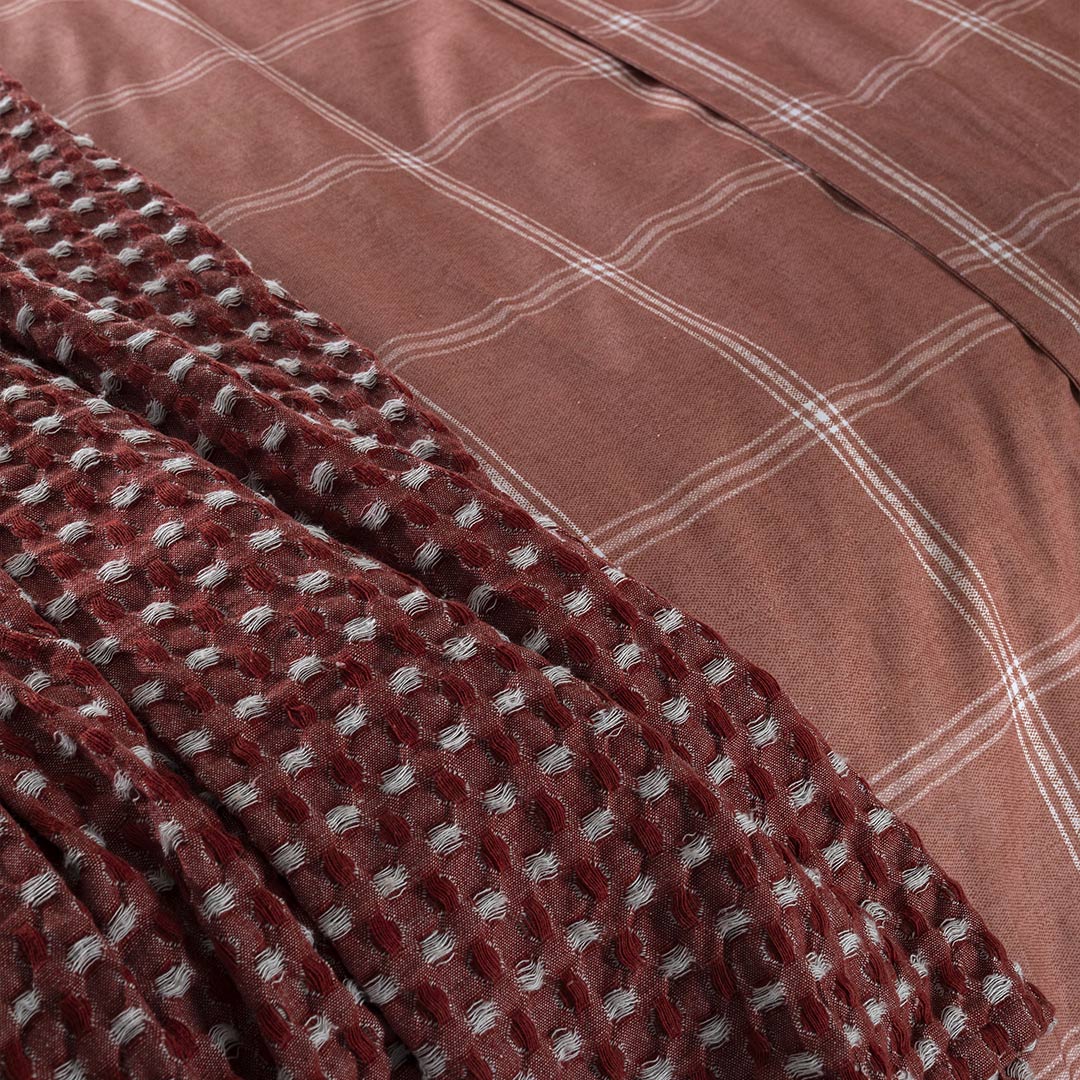 Coperta Nido D'Ape cm 150x200 Tinta Unita Rose - Image 3