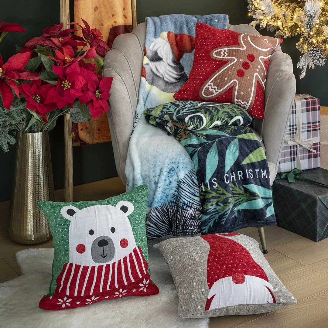 Cuscino Jacquard 40x40 cm Nevada Sierra Sugar Bear Green - Image 2