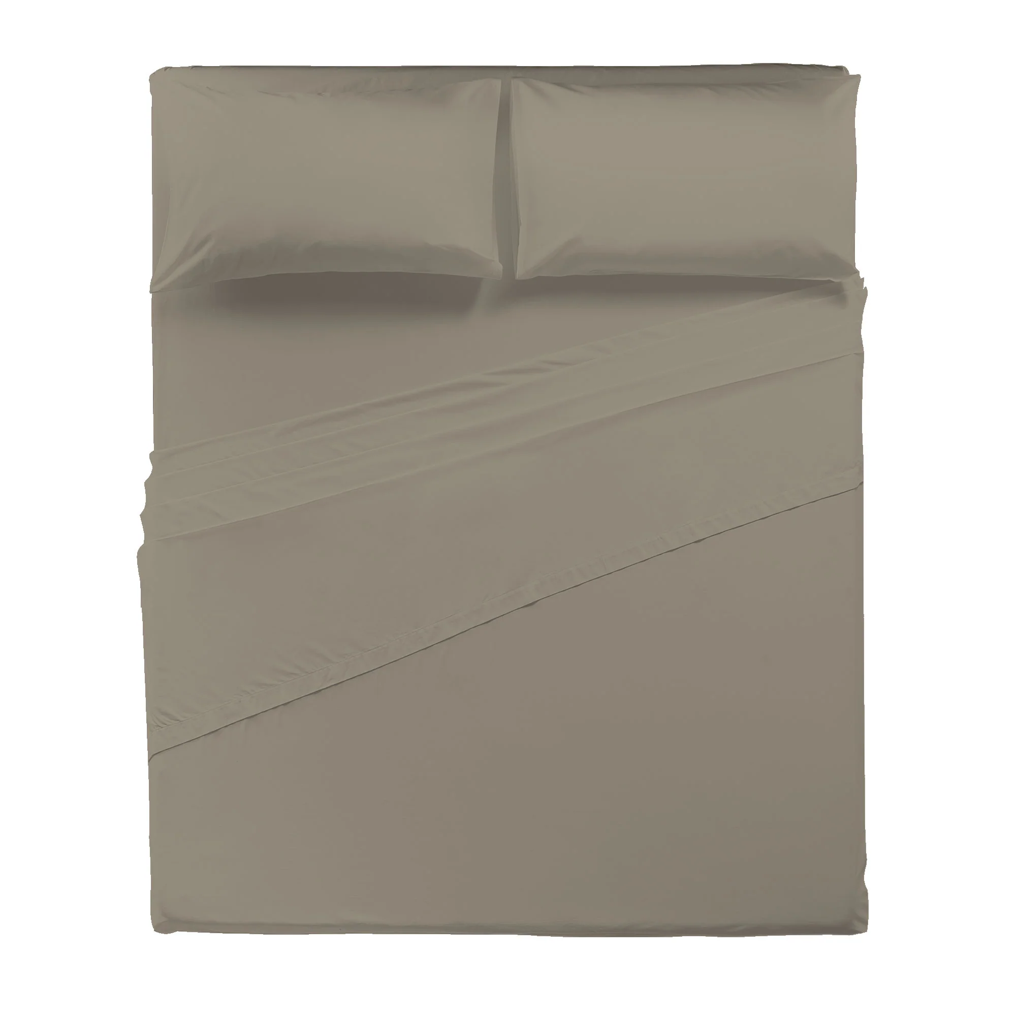 Di Maestro Completo Letto Percalle 200  Matrimoniale Tinta Unita Birch - Image 2