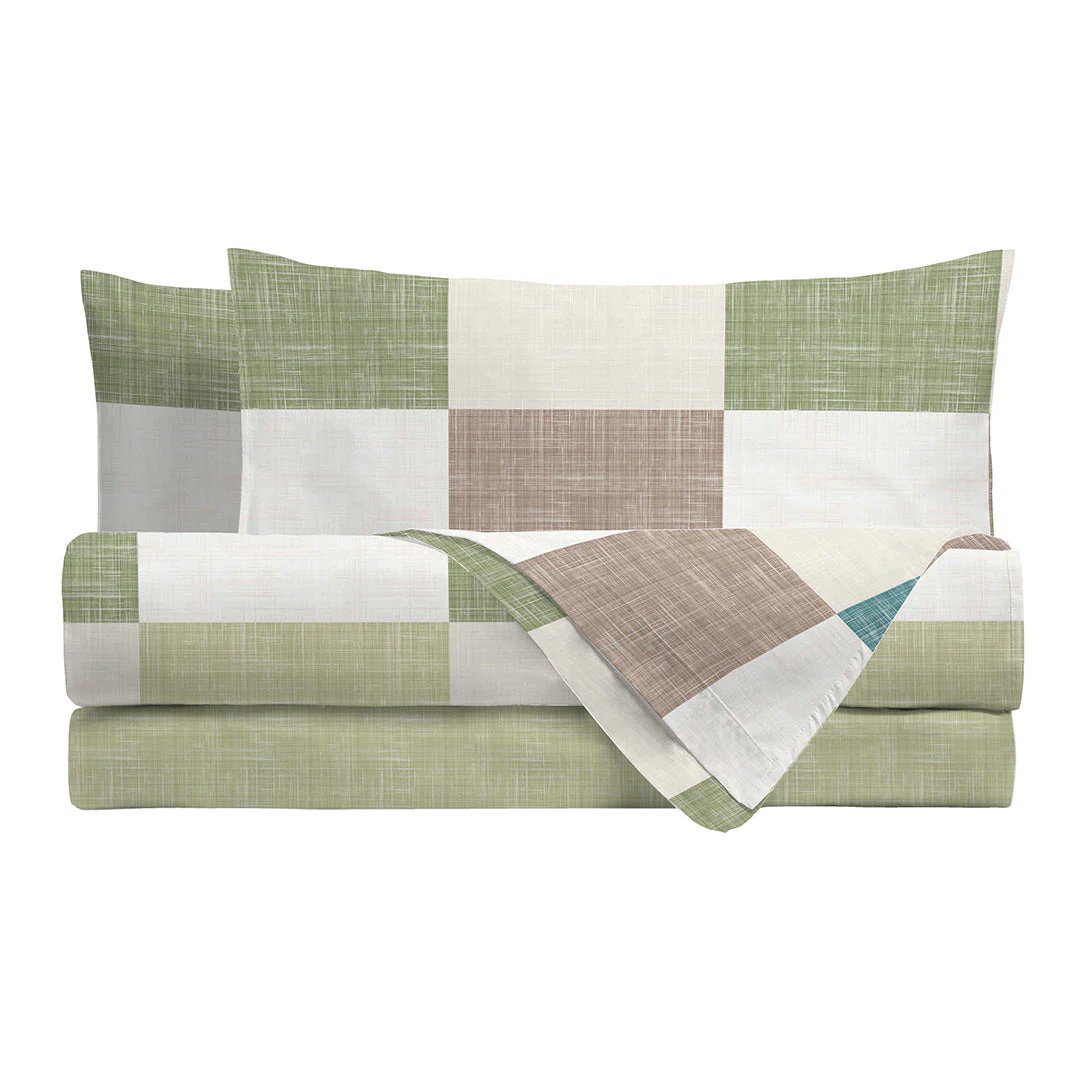 Di Maestro Completo Letto Stampato  Matrimoniale Esmond Green