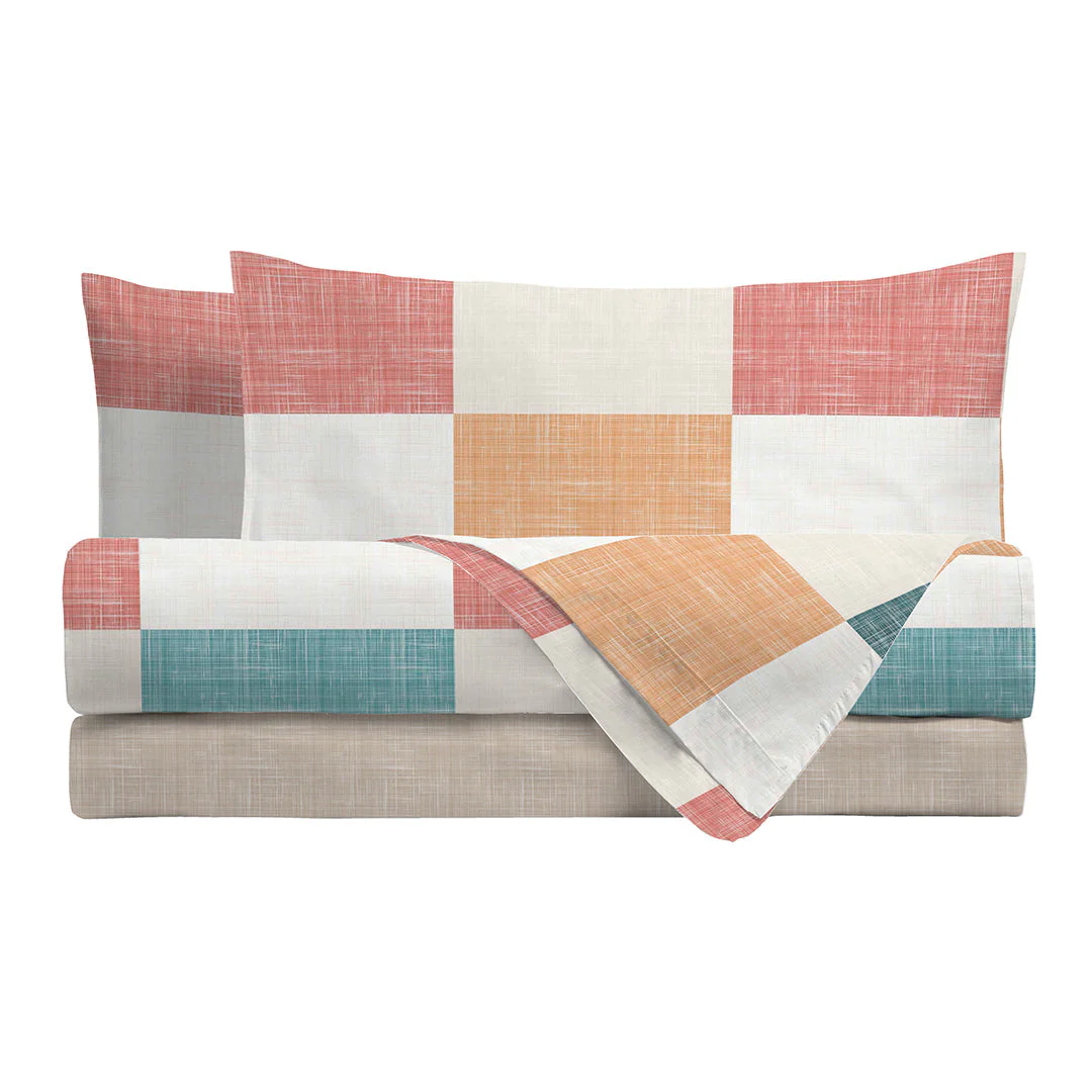 Di Maestro Completo Letto Stampato  Matrimoniale Esmond Multicolor