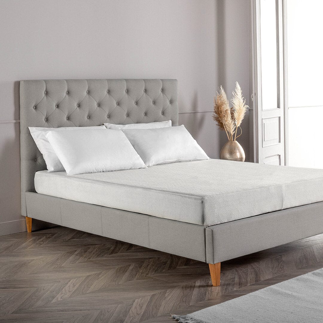 EasyDream Coprimaterasso Piazza e Mezza 125x200 in Spugna Jacquard Tinta Unita Optical White - Image 3