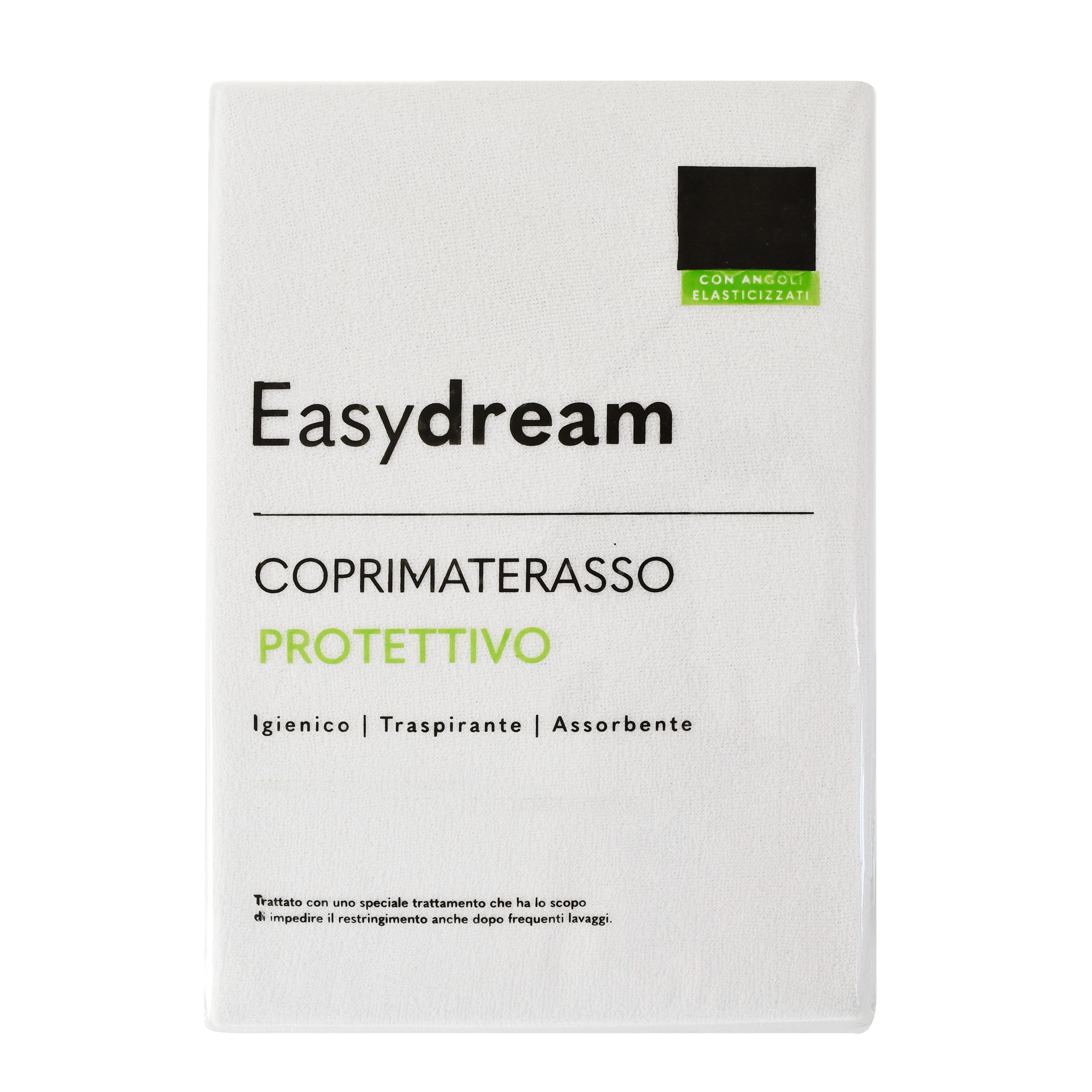 EasyDream Coprimaterasso Piazza e Mezza 125x200 Protettivo in Spugna Tinta Unita Optical White - Image 2