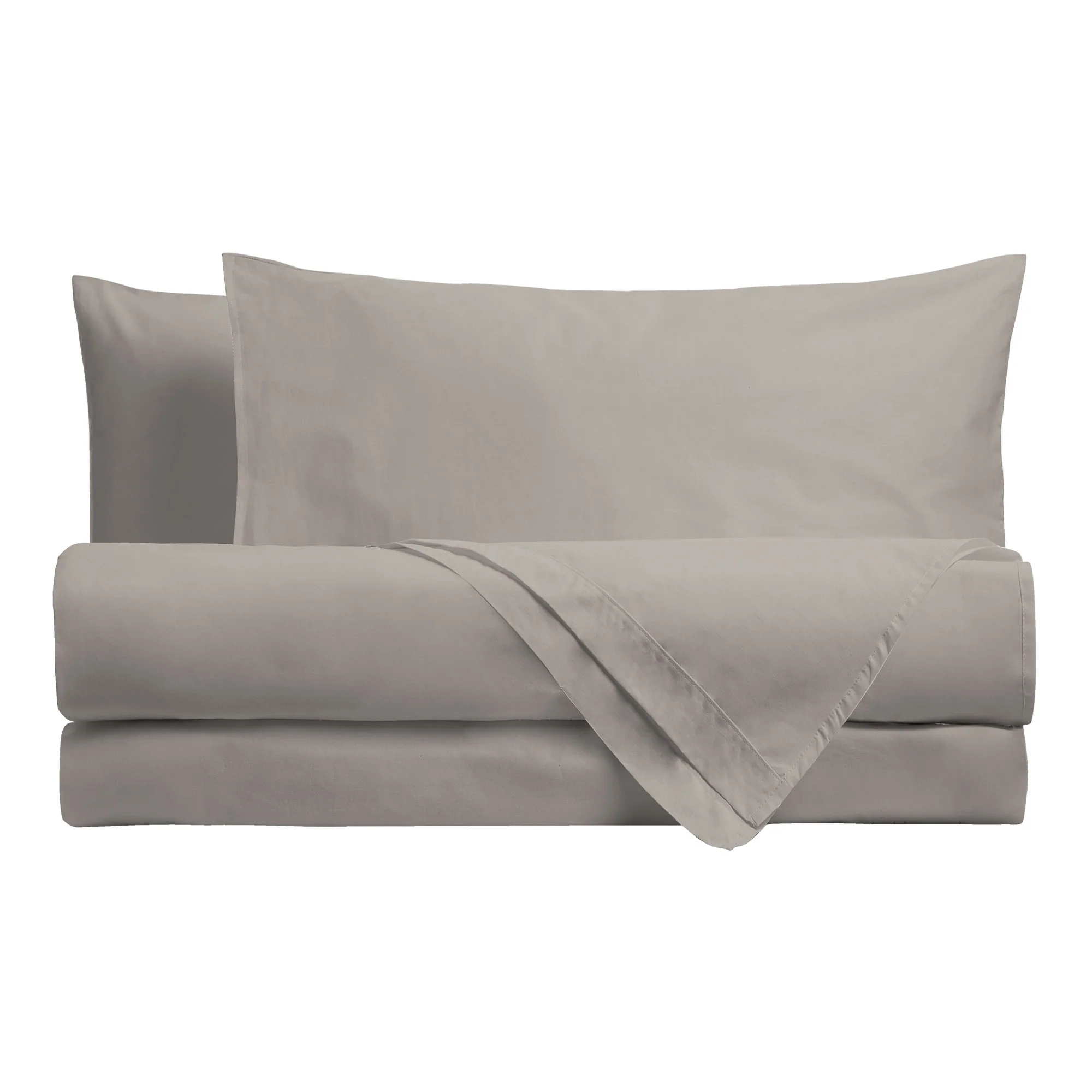 Happidea Completo Letto Piazza e Mezza in Cotone Tinta Unita Sabbia - Image 2