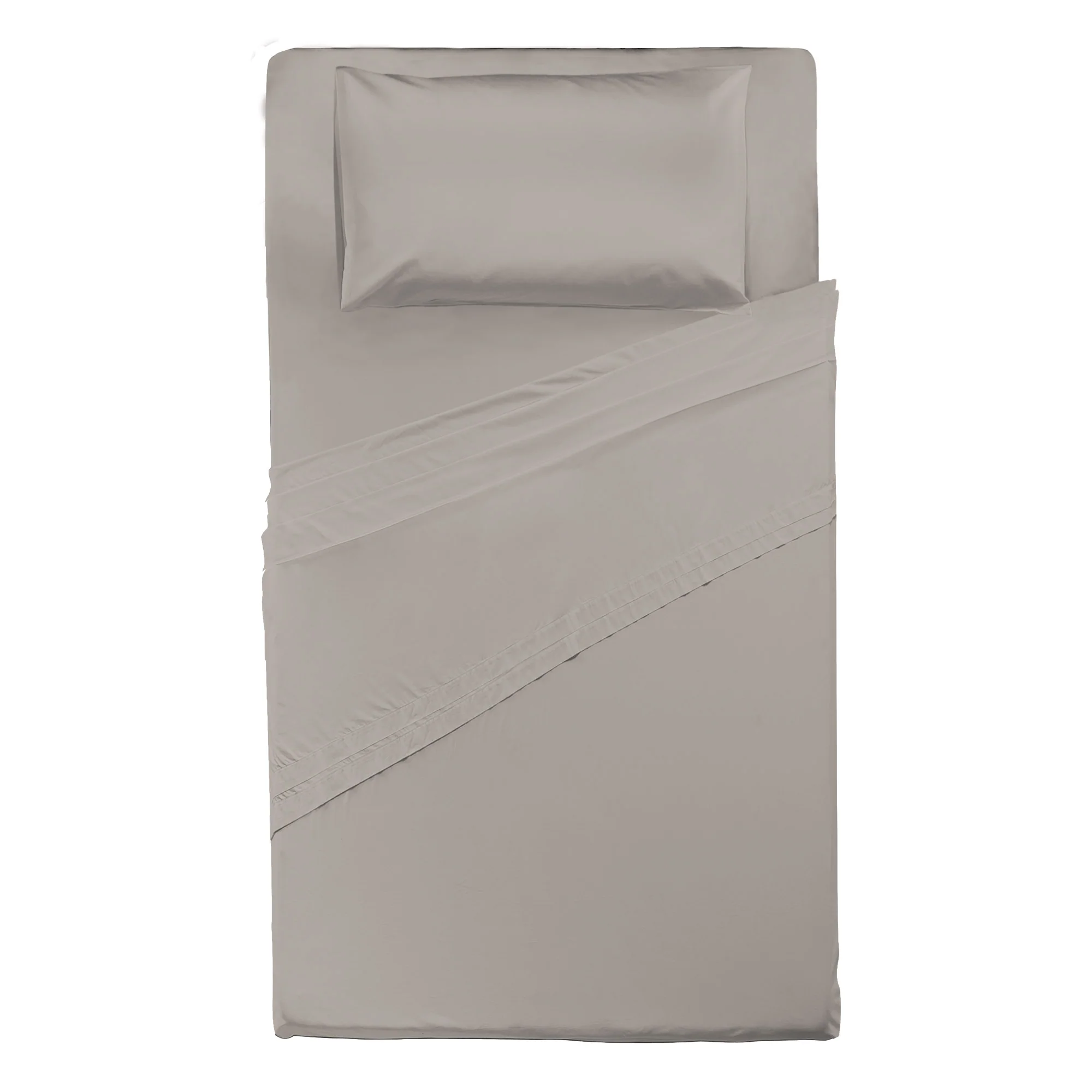 Happidea Completo Letto Piazza e Mezza in Cotone Tinta Unita Sabbia - Image 3