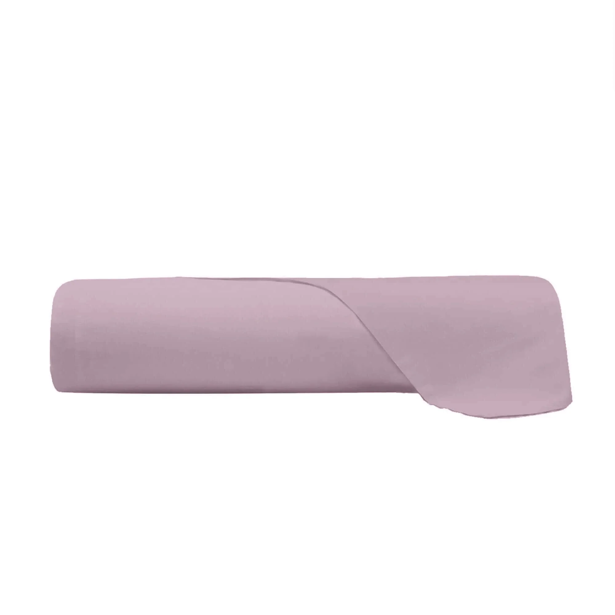 Lenzuolo Piano Singolo in Cotone Tinta Unita Rosa - Image 2