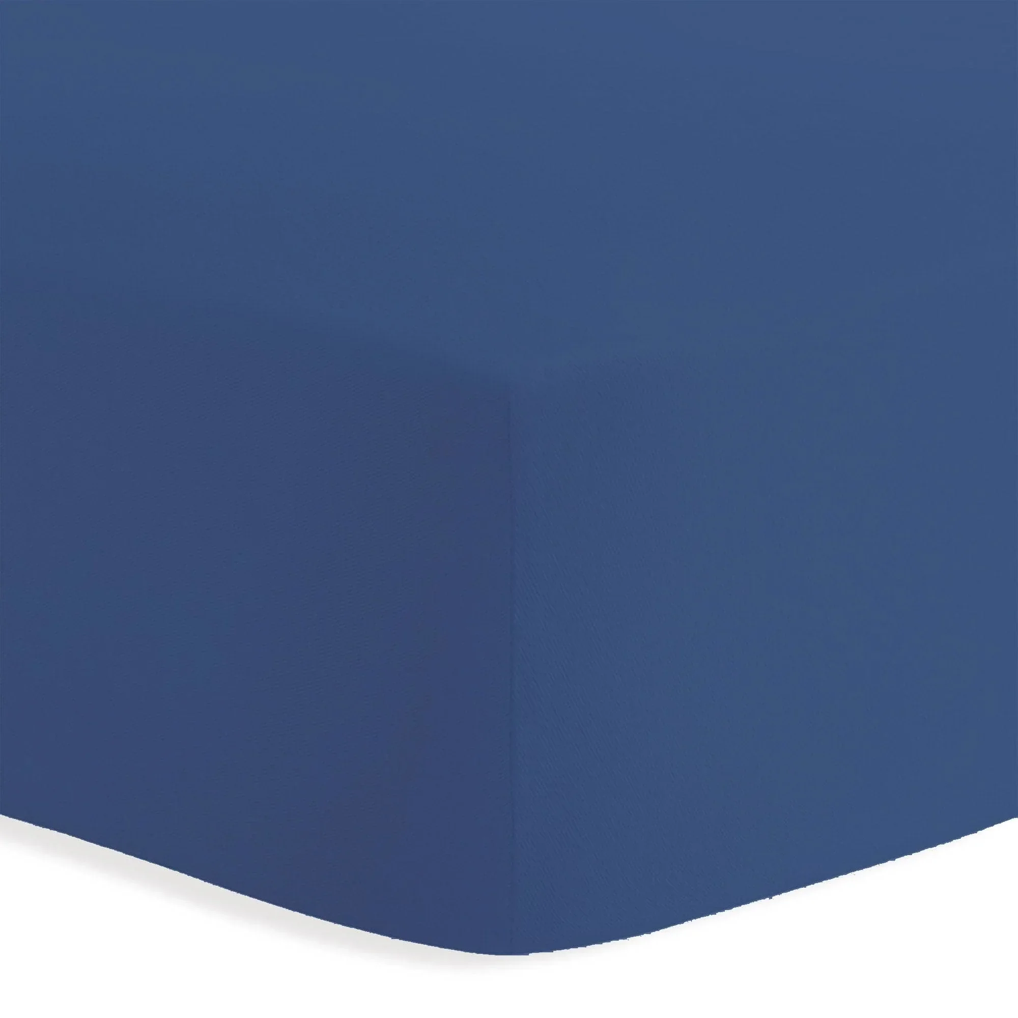 Lenzuolo Sotto con Angoli Singolo in Cotone Tinta Unita Blue Royal - Image 3