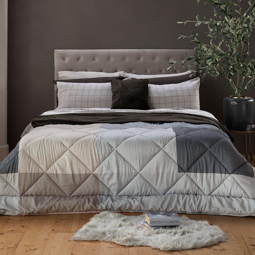LUXURY COLLECTION DI MAESTRO Trapunta Matrimoniale Soffice 260x260 cm con Stampa - Fantasia Carter Grey - Image 3