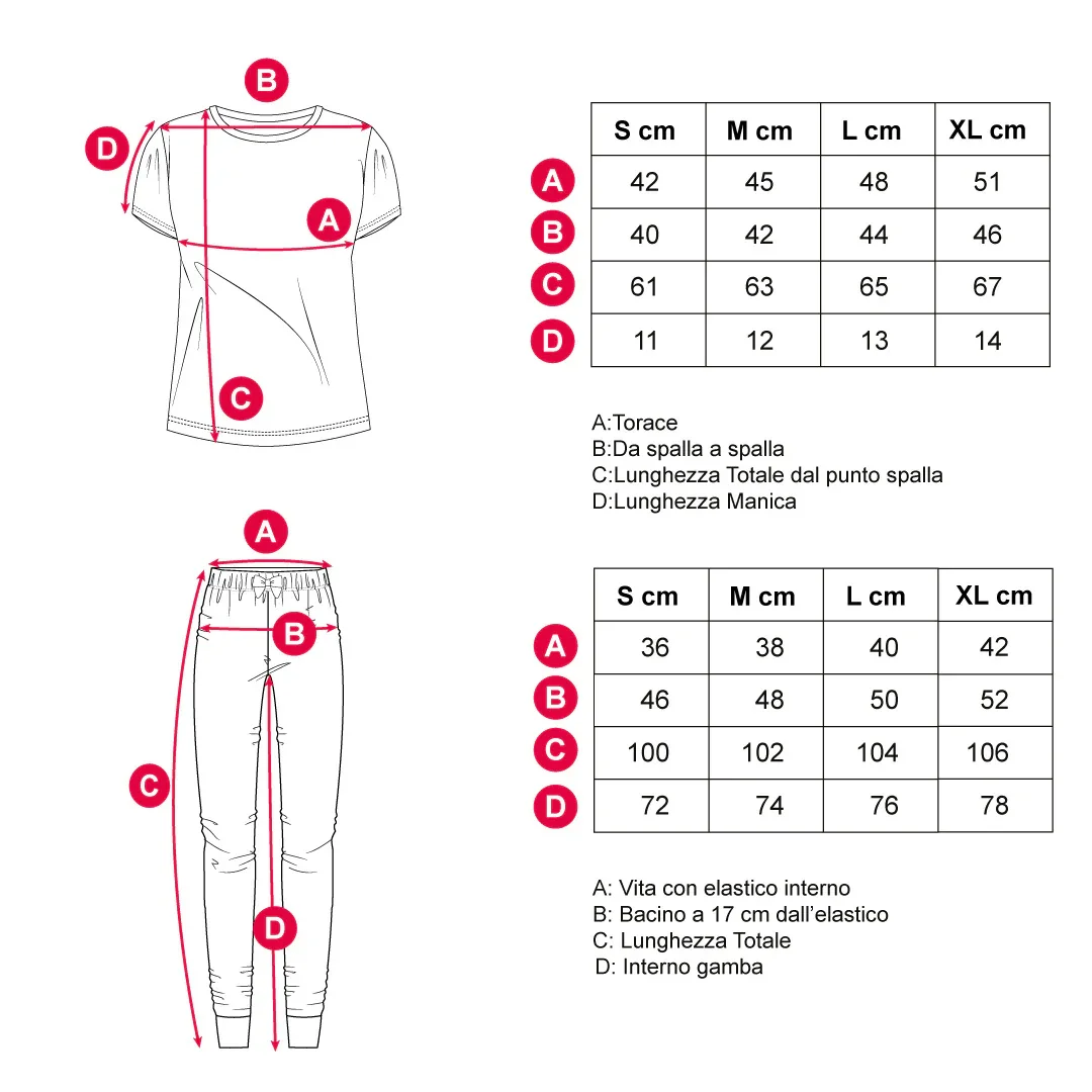 Pigiama Lungo da Donna Cherie Juliana Fuchsia - Image 3