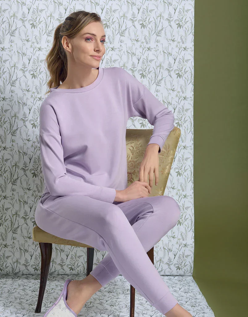 Pigiama Lungo Donna Sabina Lilac