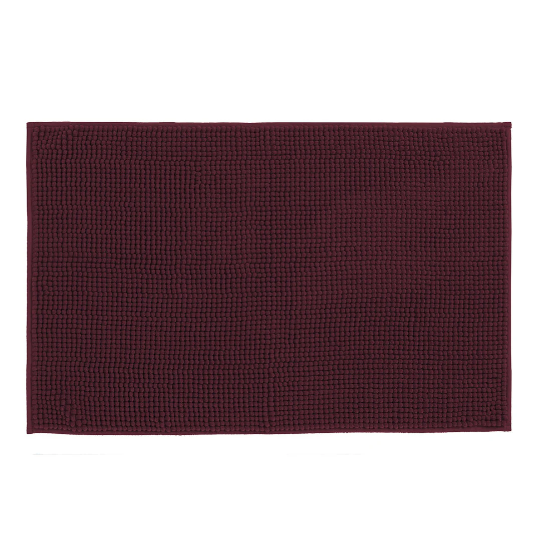 Tappeto Bagno 50x80 Lipari Gin Tinta Unita Bordeaux