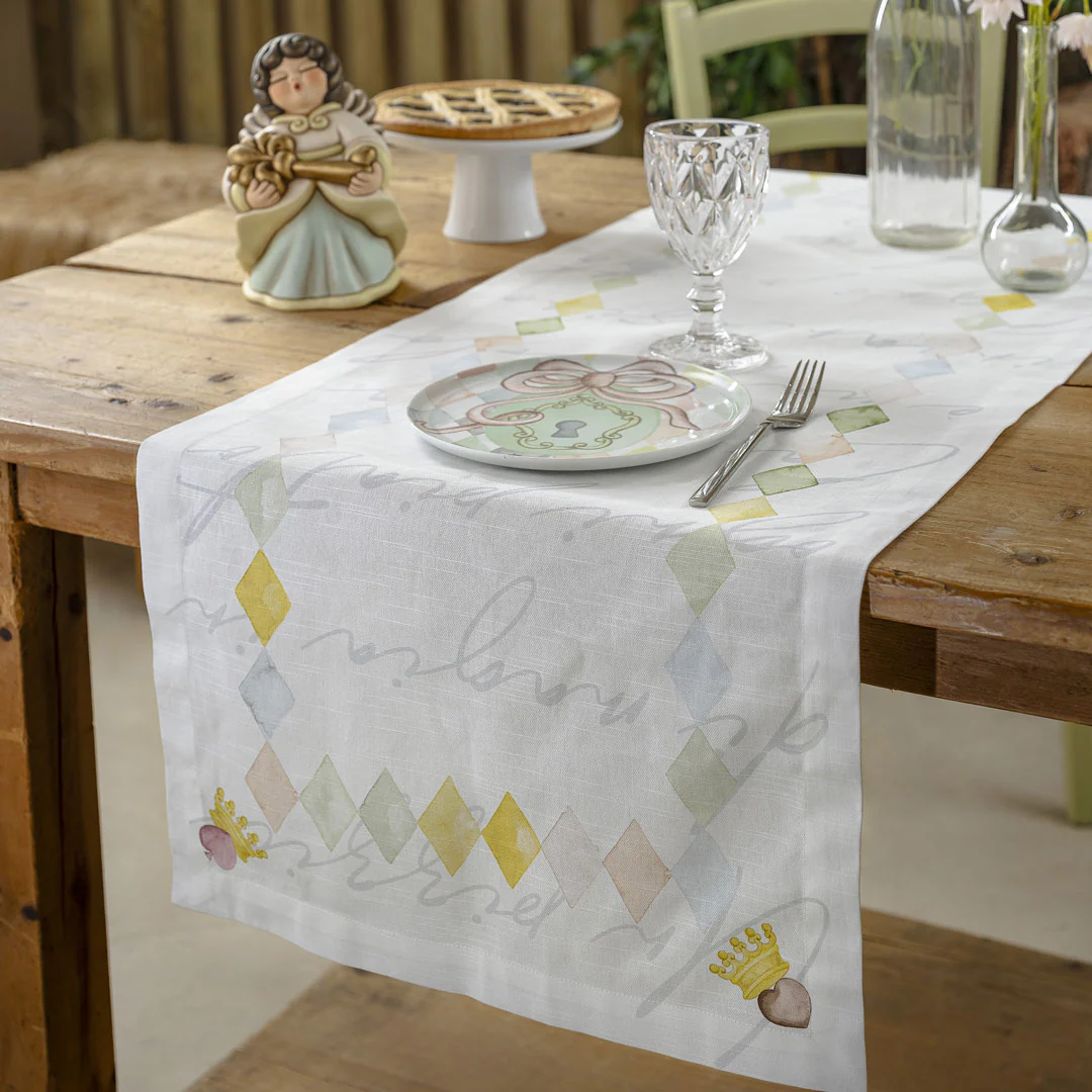 THUN® Runner In Cotone Primavera/Pasqua 45x160 cm Incanto Multicolor