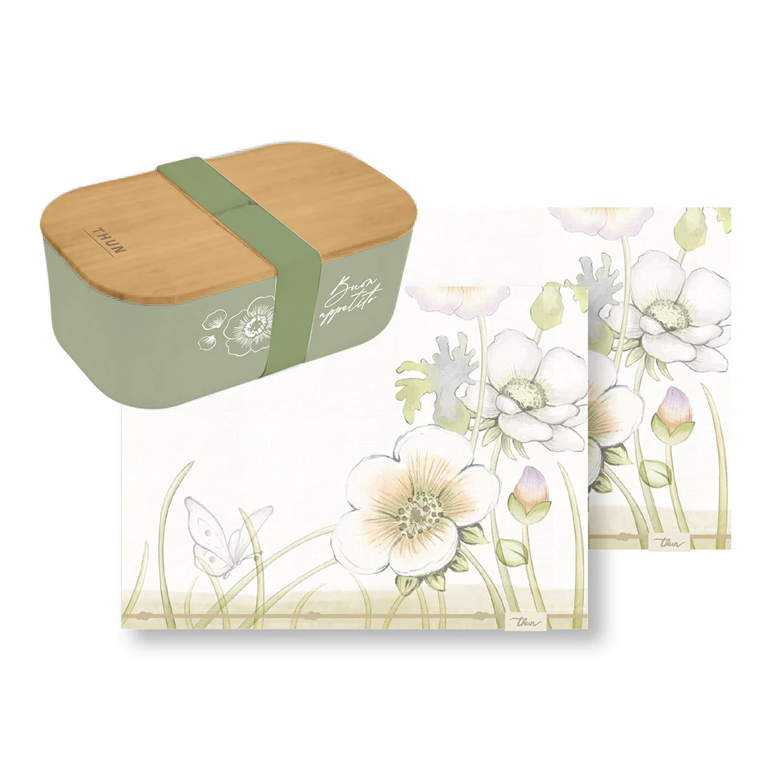 THUN® Set 2 Tovagliette Antimacchia + Porta Pranzo Standard Bloom Multicolor - Image 2