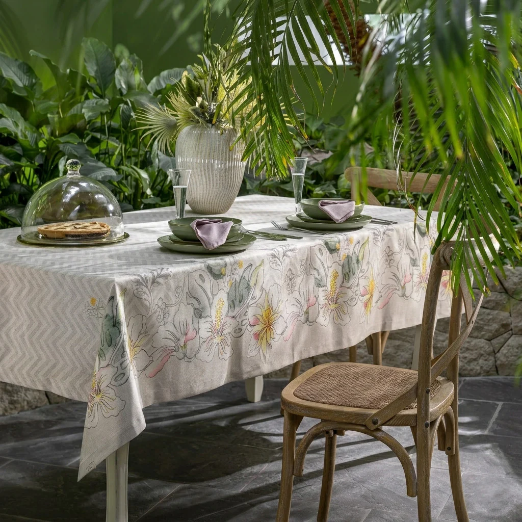 THUN® Tovaglia Antimacchia  Estate 150x260 cm Tropical Multicolor