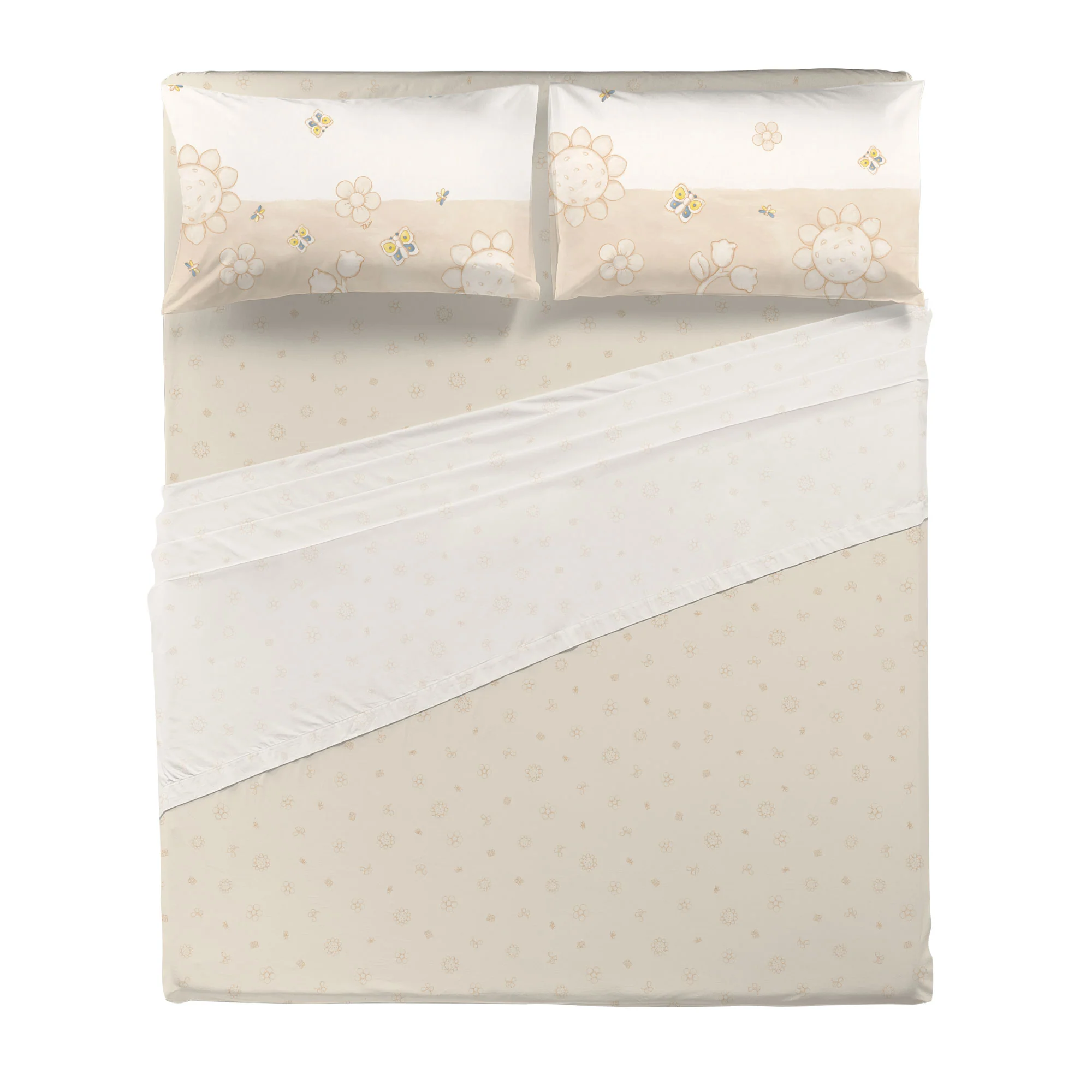 THUN® Completo Letto Matrimoniale in Cotone Elegance Beige - Image 3