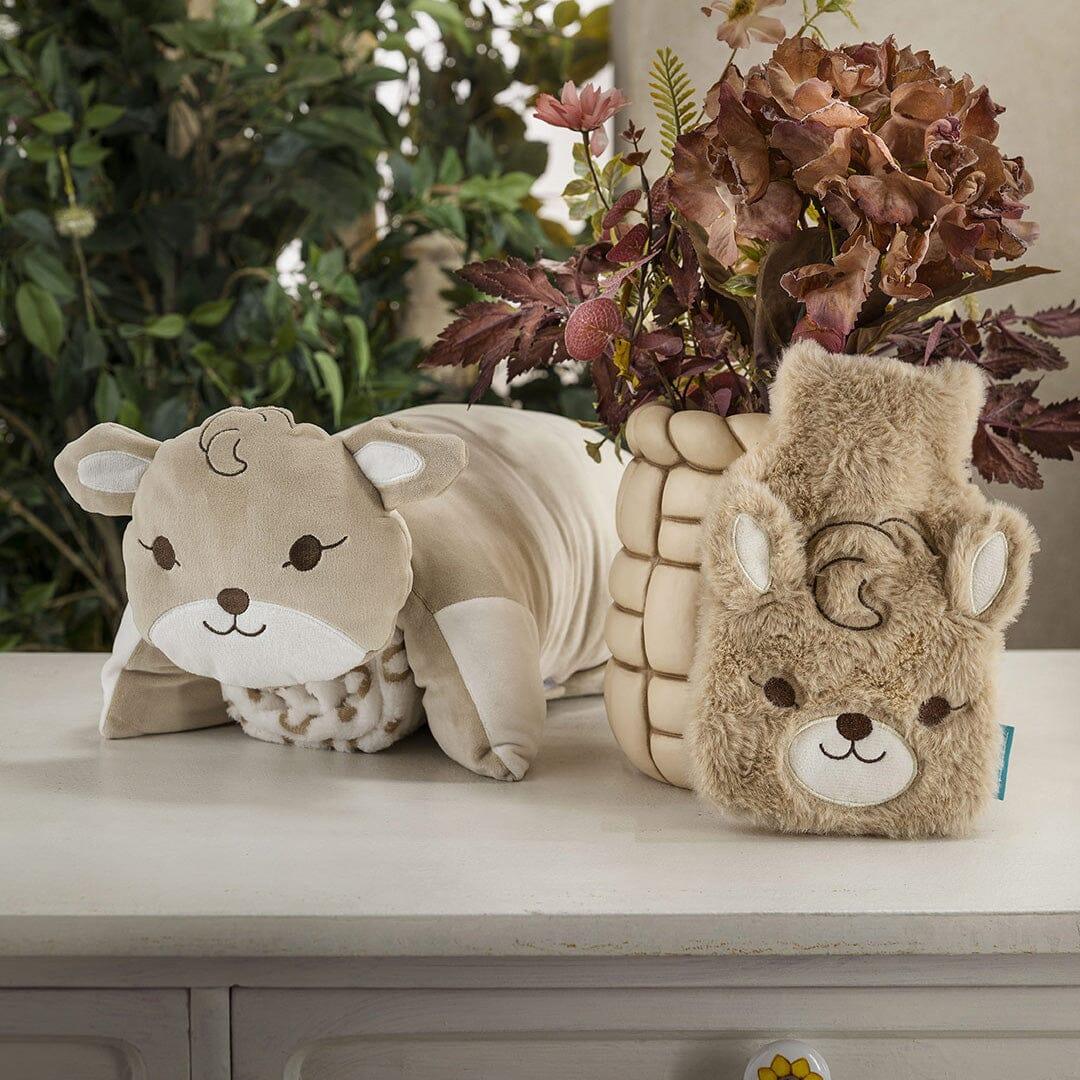THUN® Cuscino Peluche Cerbiatto e Plaid Baby Standard Fawn Beige - Image 4