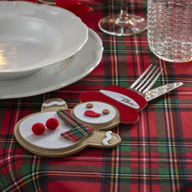 THUN® Set Portaposate Thunland Gingerbread Man and Snowman Beige - Image 2