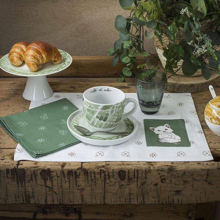 THUN® Tovaglietta Colazione Inverno Incantato Standard Fox Sage Green - Image 2