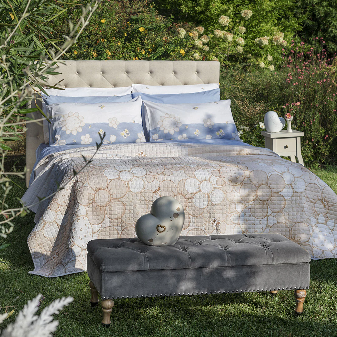 THUN® Trapuntino Matrimoniale Elegance con Stampa Digitale Grace Beige - Image 2