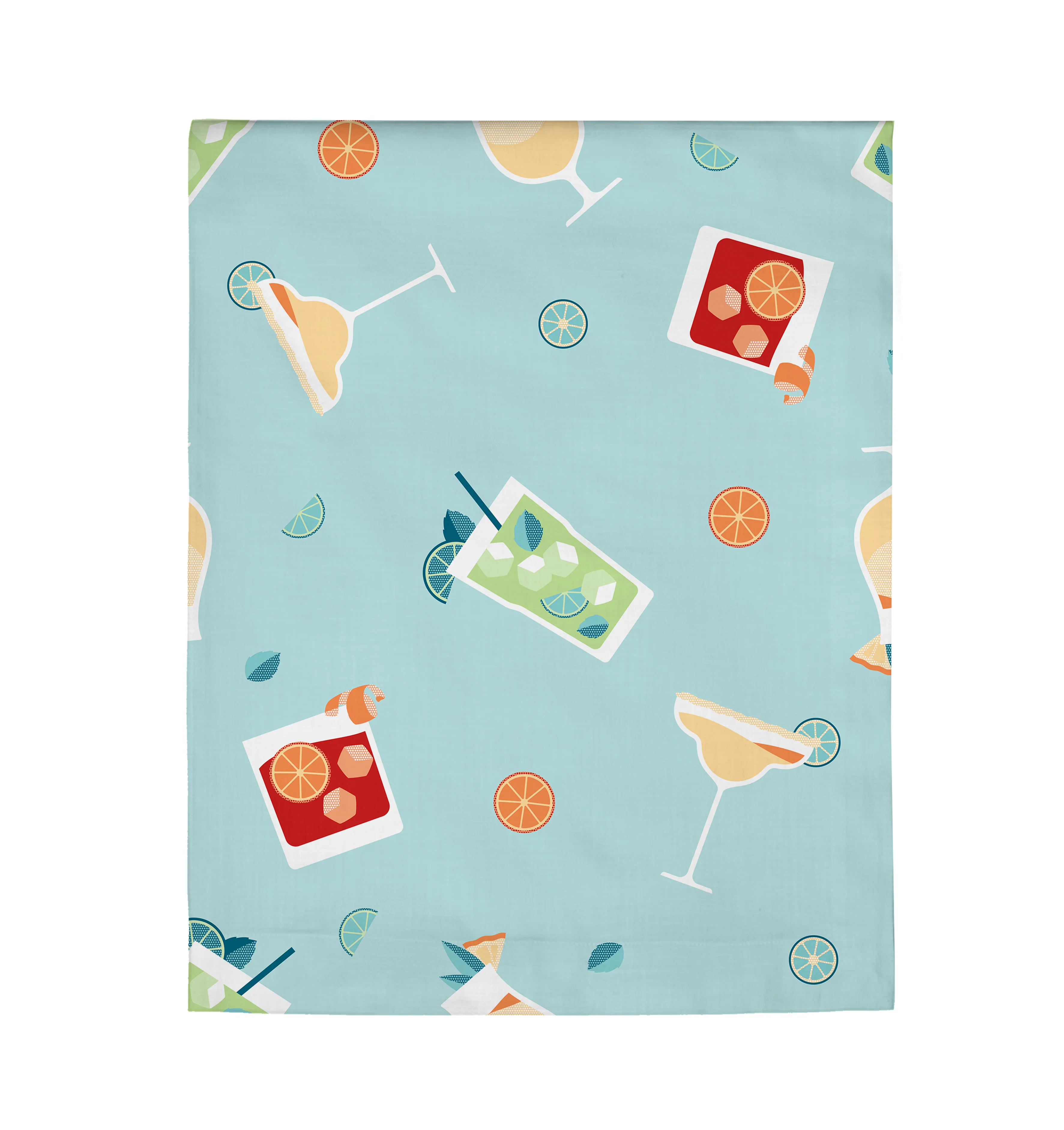 Tovaglia Antimacchia 140x240 cm Drinks Light Blue