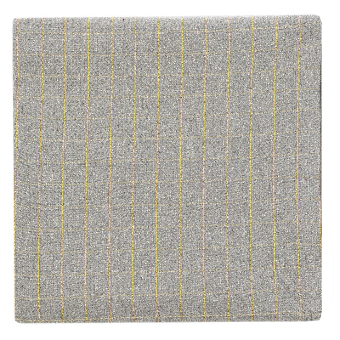 Tovaglia Tinta in Filo 140x240 cm Himalayan Home Grid Grey