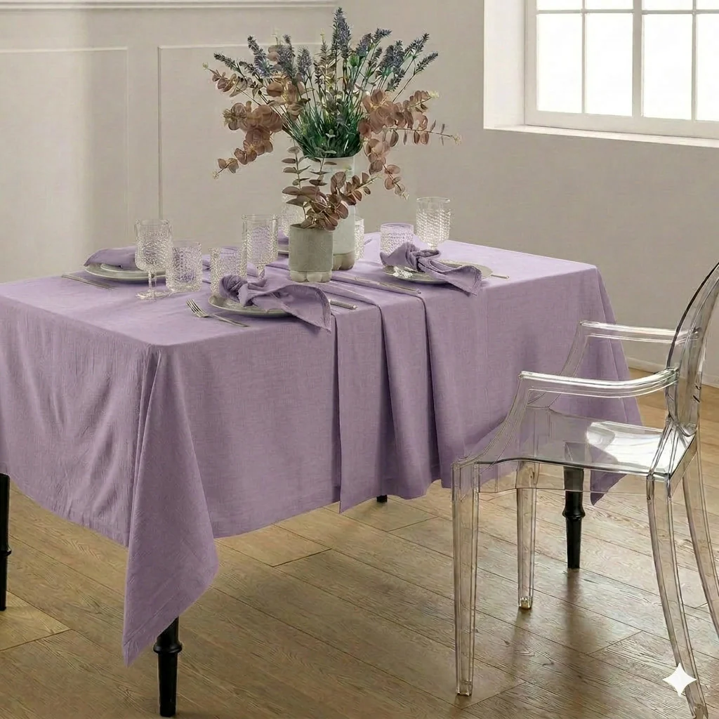 Set Tovaglietta + Tovagliolo Atelier Fragrance Standard Tinta Unita Lilac - Image 3