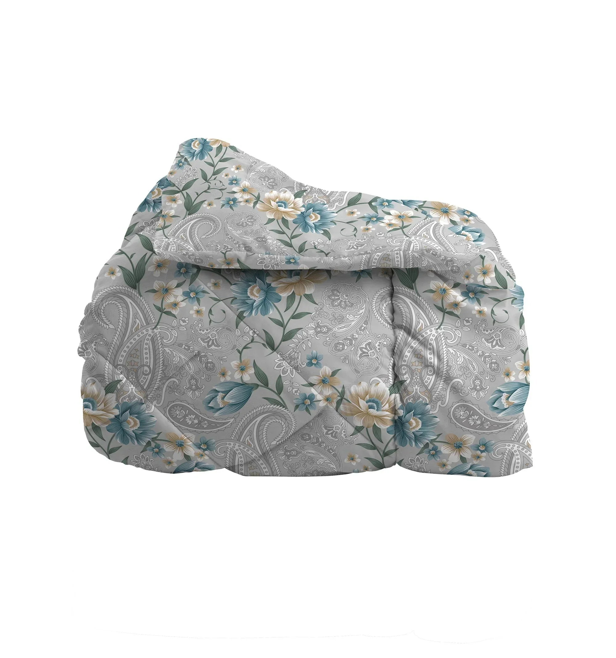 Trapunta Piazza e Mezza 205x250 cm Deco con Stampa Sira Teal